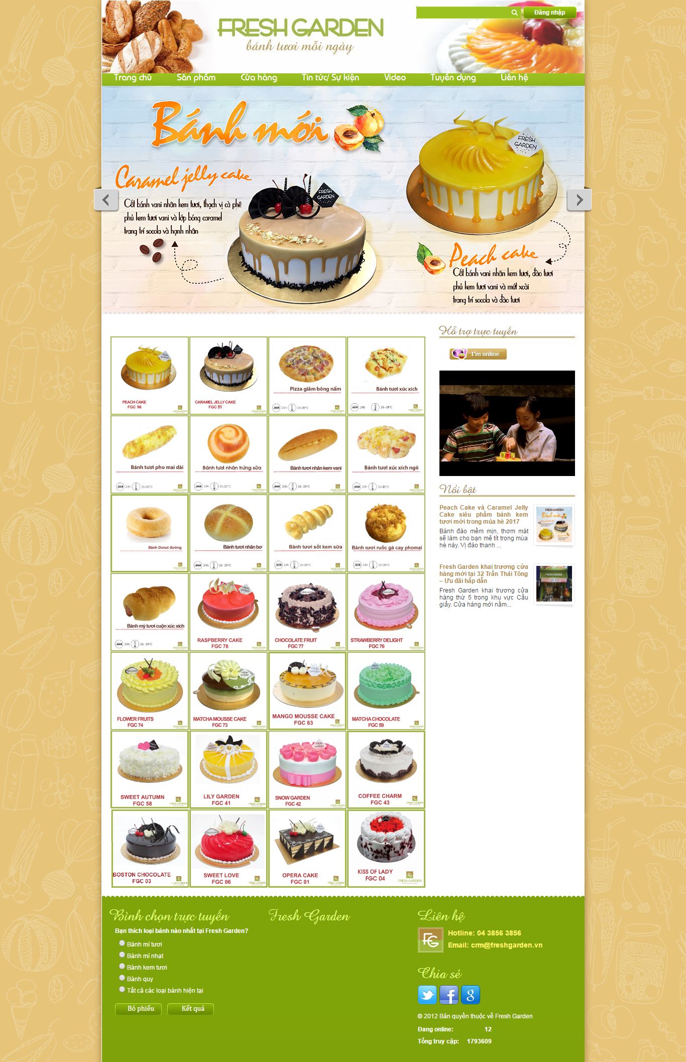 Thiết kế website fresh garden đẹp, chuyên nghiệp chuẩn SEO