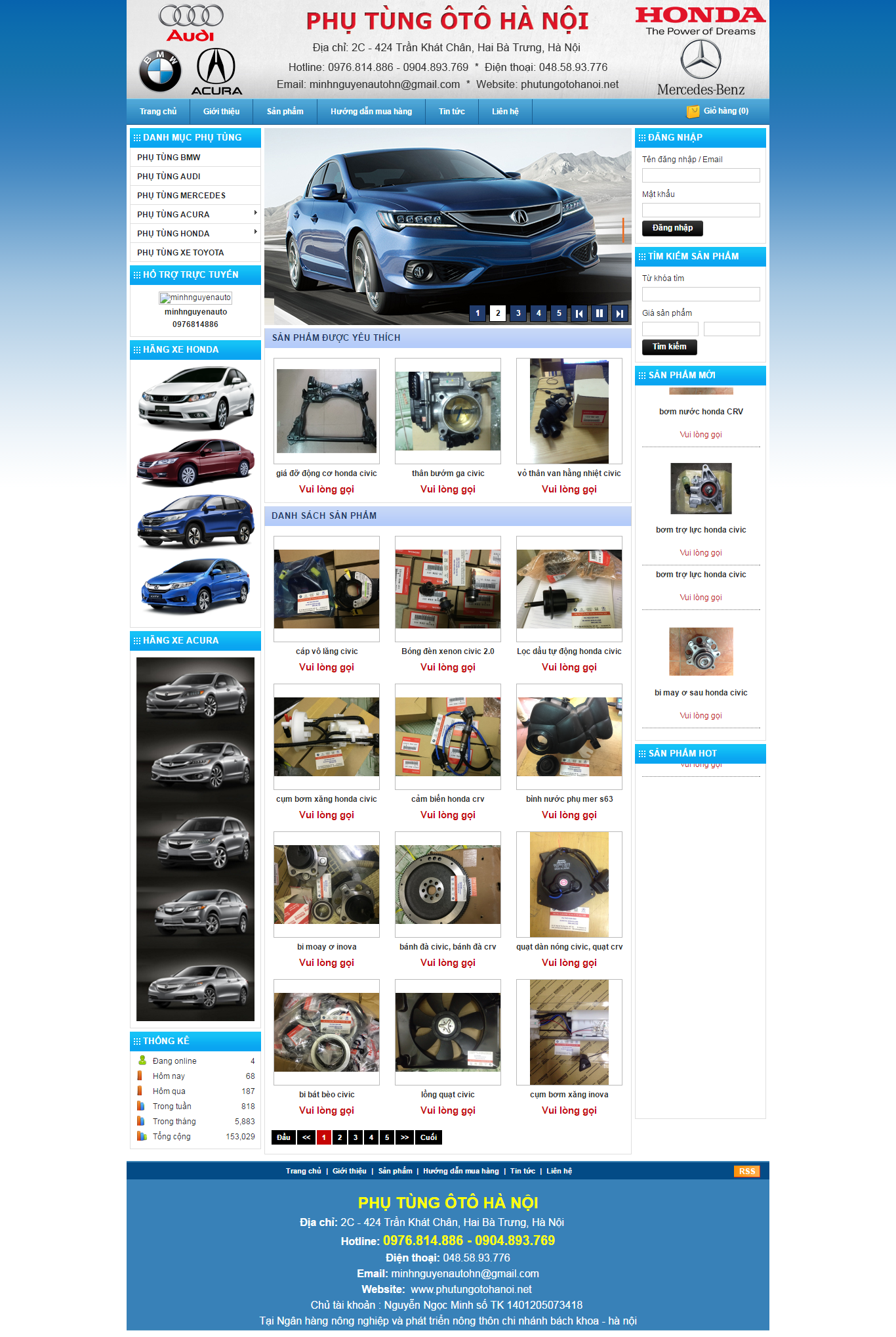 Thiết kế website phụ tùng ô tô Hà Nội đẹp, chuyên nghiệp chuẩn SEO