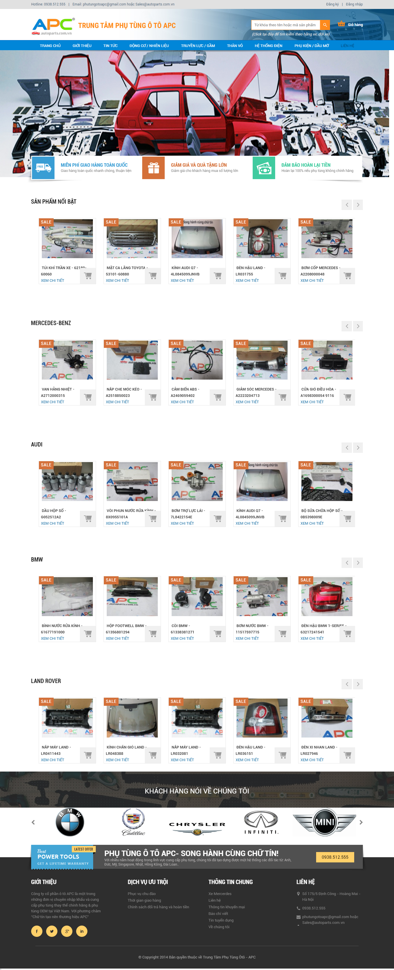 Thiết kế website phụ tùng ô tô Autopart đẹp, chuyên nghiệp chuẩn SEO