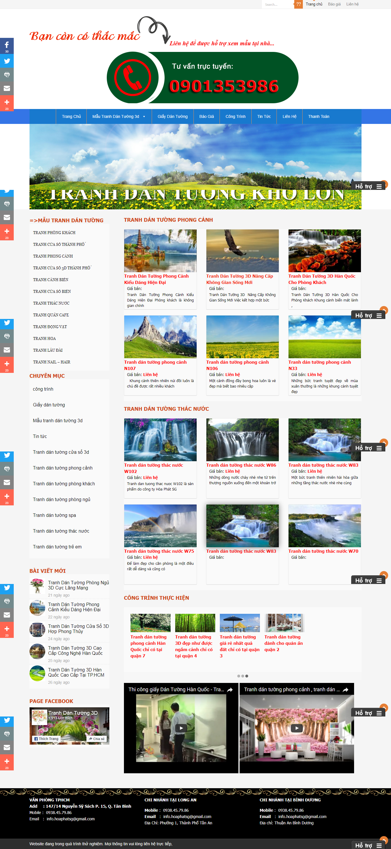 Thiết Kế Web Tranh 3D Tranh Dán Tường đẹp, chuyên nghiệp chuẩn SEO