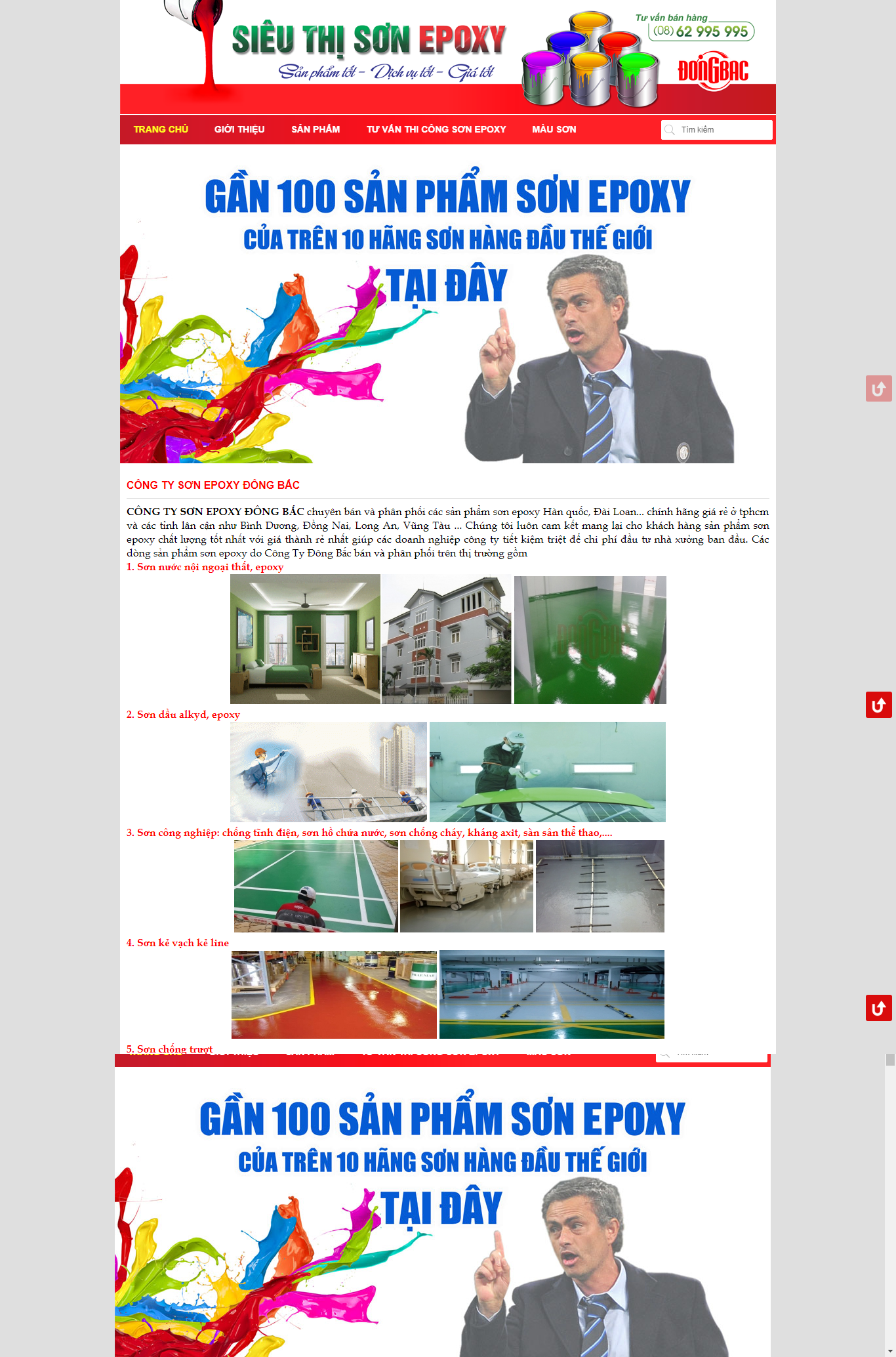 Thiết Kế Web Bán Sơn Epoxy đẹp, chuyên nghiệp chuẩn SEO