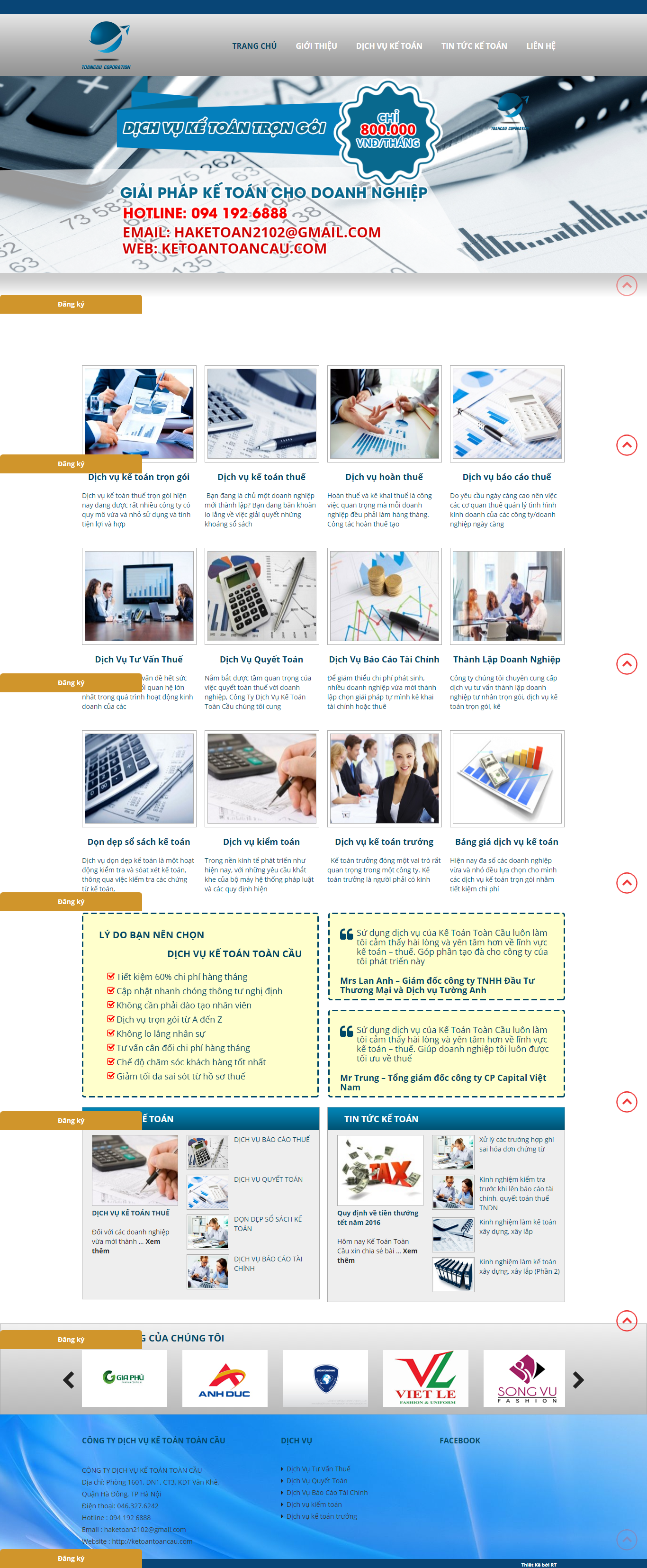Thiết Kế Web Kế Toán Toàn Cầu đẹp, chuyên nghiệp chuẩn SEO