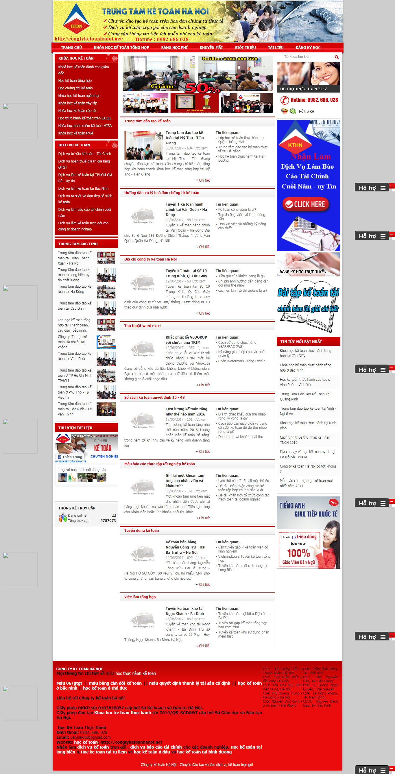 Thiết Kế Web Trung Tâm Kế Toán Hà Nội đẹp, chuyên nghiệp chuẩn SEO