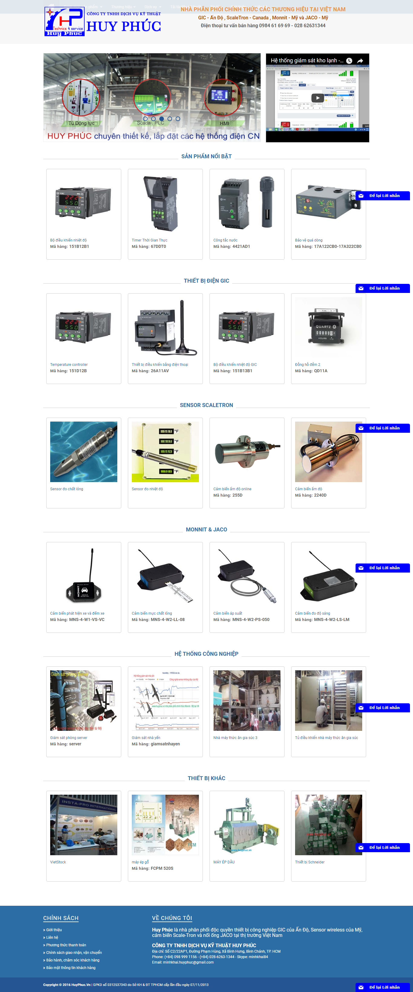 Thiết Kế Web Thiết Bị Điện Huy Phúc đẹp, chuyên nghiệp chuẩn SEO