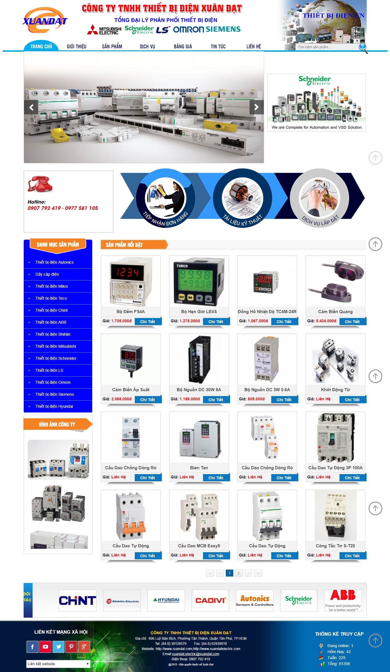 Thiết Kế Web Thiết Bị Điện Xuân Đạt đẹp SEO nhanh hiệu quả