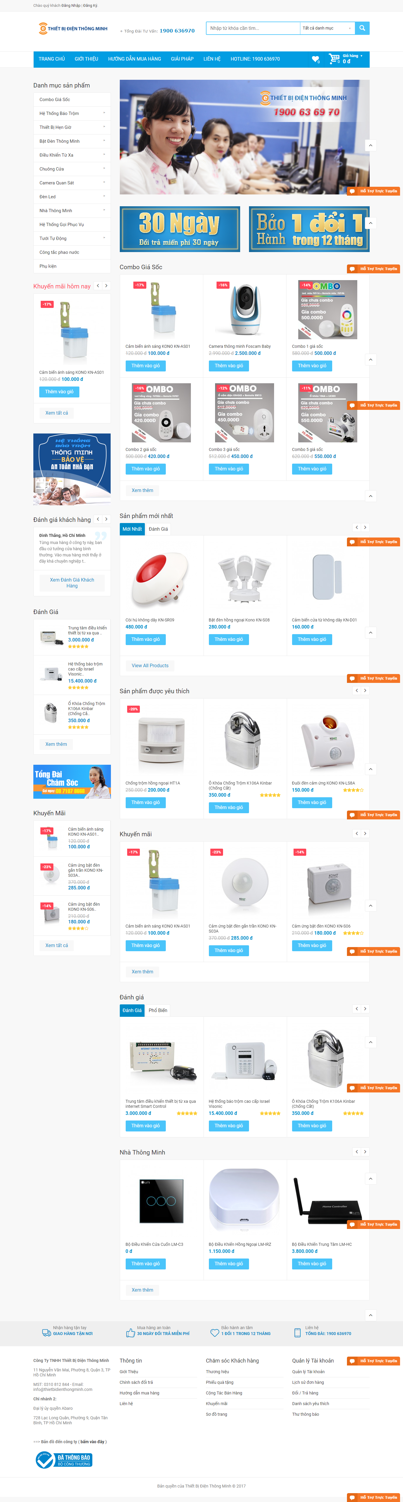 Thiết Kế Web Thiết Bị Điện Thông Minh đẹp, chuyên nghiệp chuẩn SEO