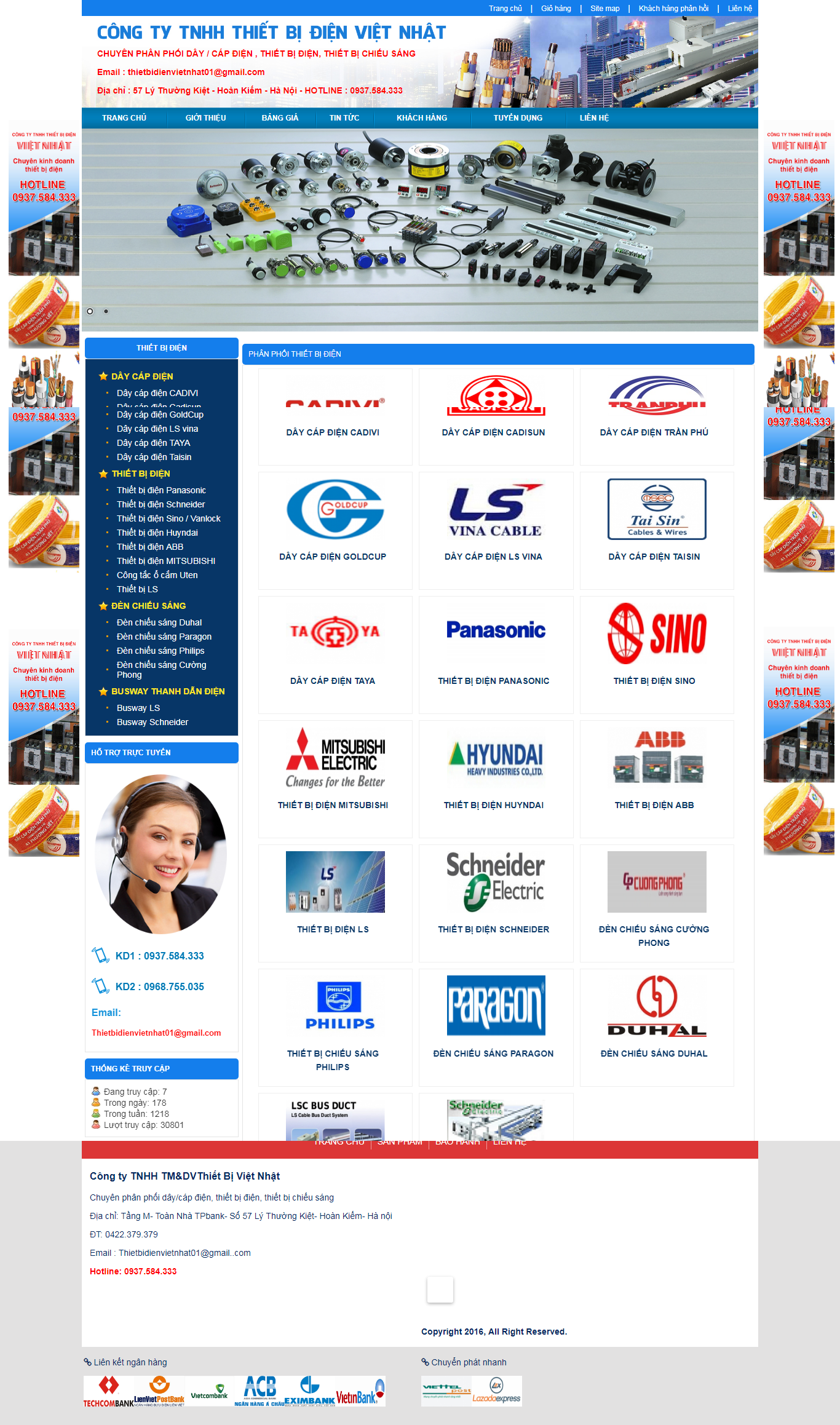 Thiết Kế Web Thiết Bị Điện Việt Nhật đẹp SEO nhanh hiệu quả