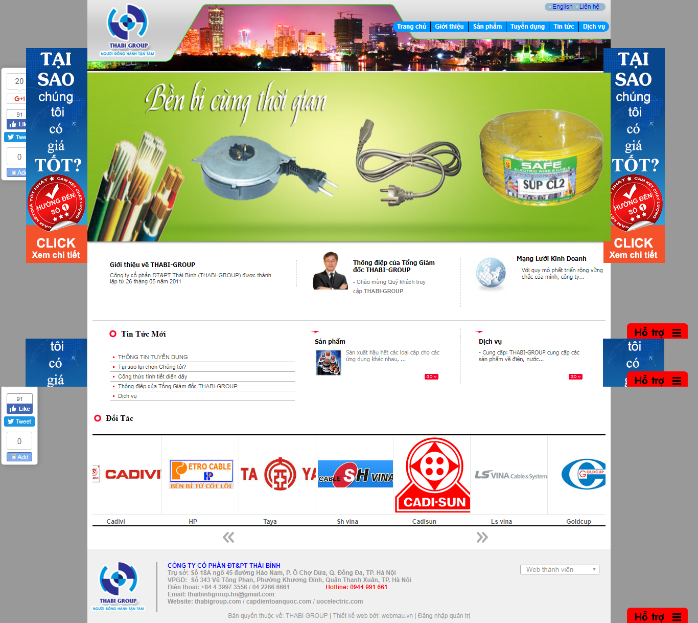 Thiết Kế Web Thiết Bị Điện ThaBi đẹp, chuyên nghiệp chuẩn SEO
