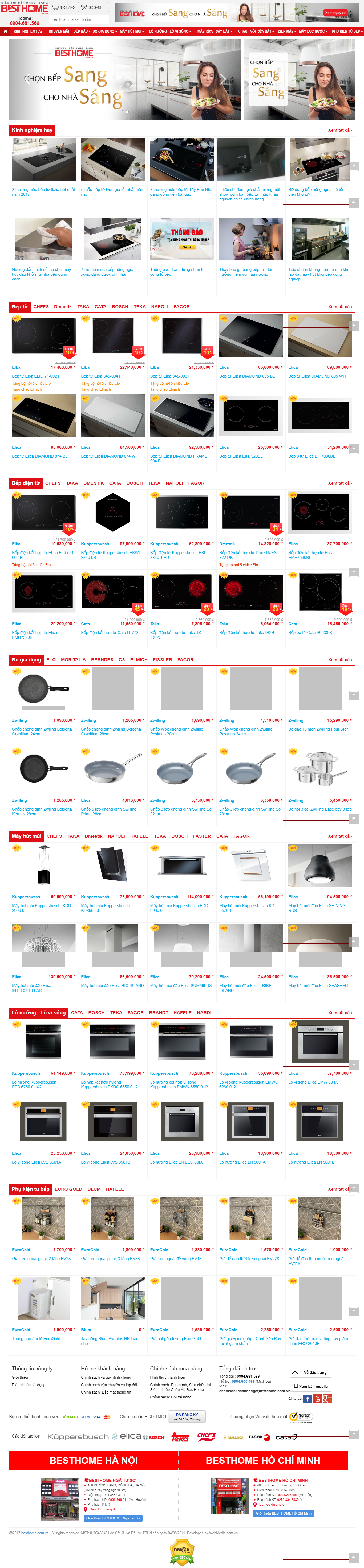 Thiết Kế Web Bán Bếp Từ Hạng Sang Best Home đẹp SEO nhanh hiệu quả