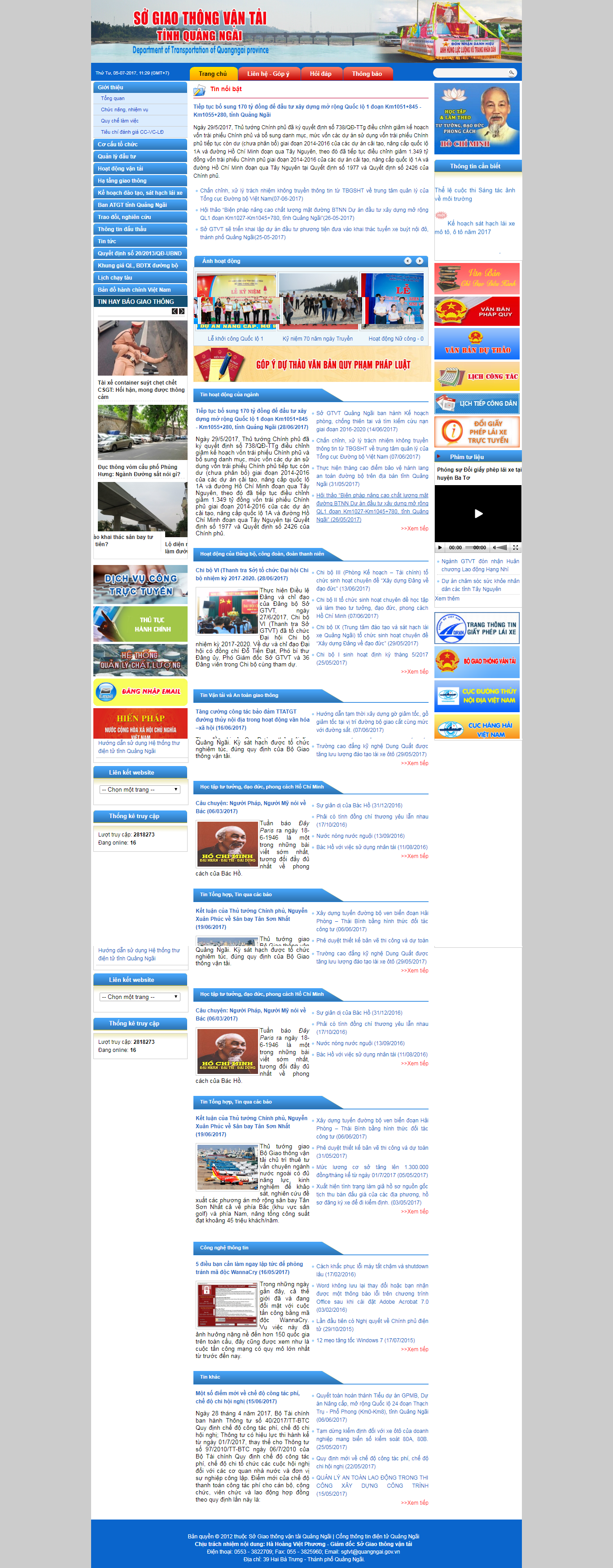 Thiết Kế Web Giao Thông Vận Tải Quảng Ngãi đẹp SEO nhanh hiệu quả