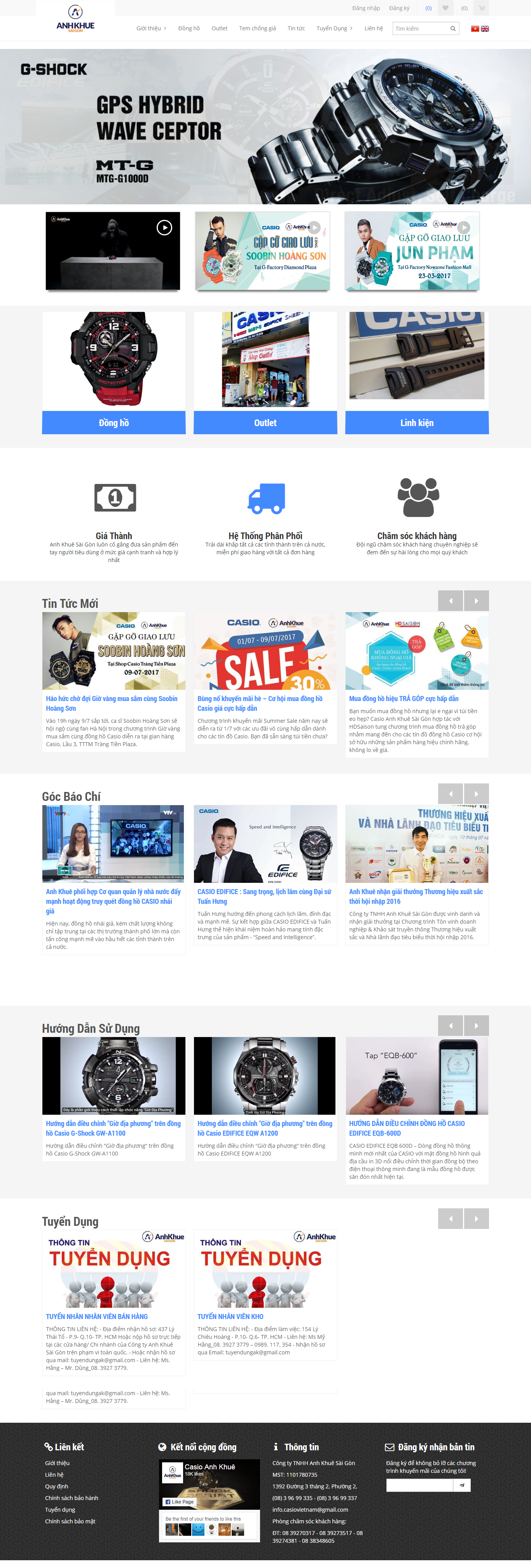 Thiết Kế Web Bán Đồng Hồ Anh Khuê Sài Gòn đẹp SEO nhanh hiệu quả