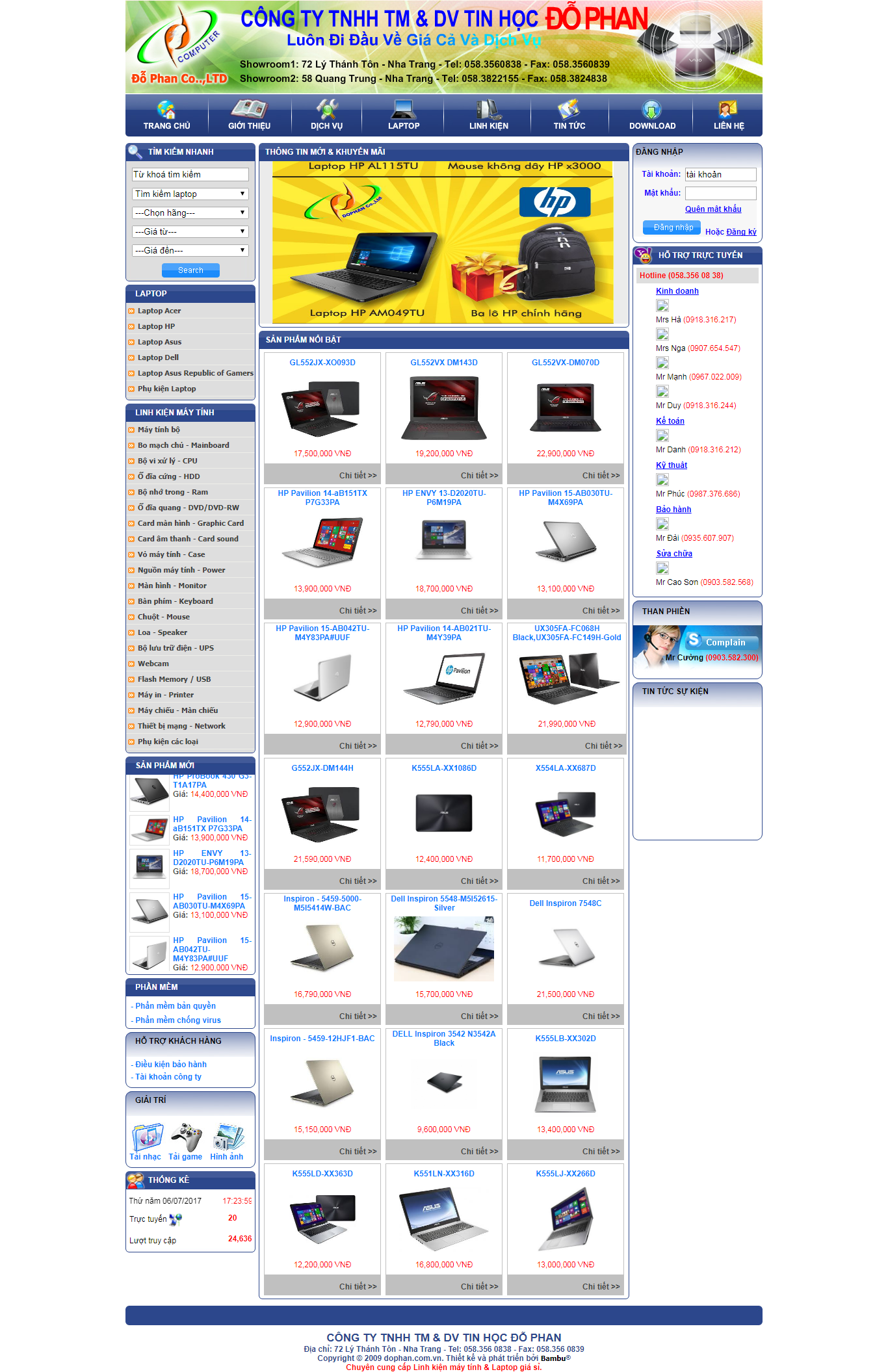 Thiết Kế Web Bán Máy Tính Laptop Đỗ Phan đẹp SEO nhanh hiệu quả