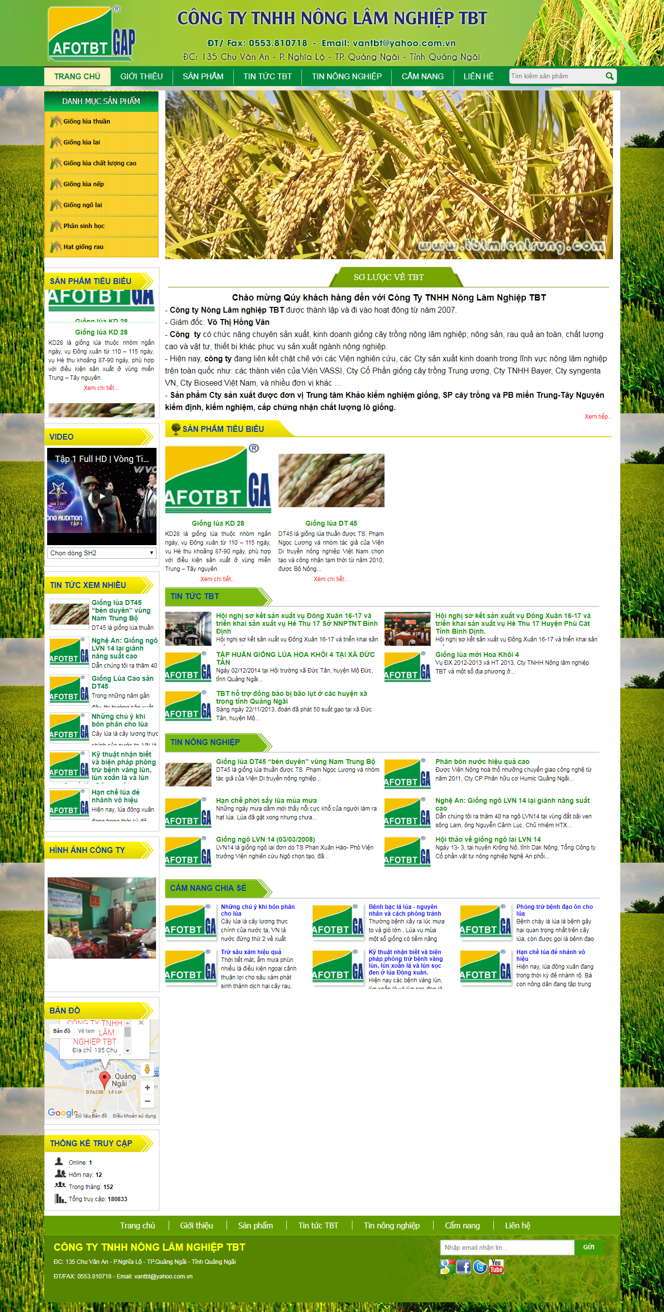 Thiết Kế Web Nông Lâm Nghiệp TBT đẹp, chuyên nghiệp chuẩn SEO