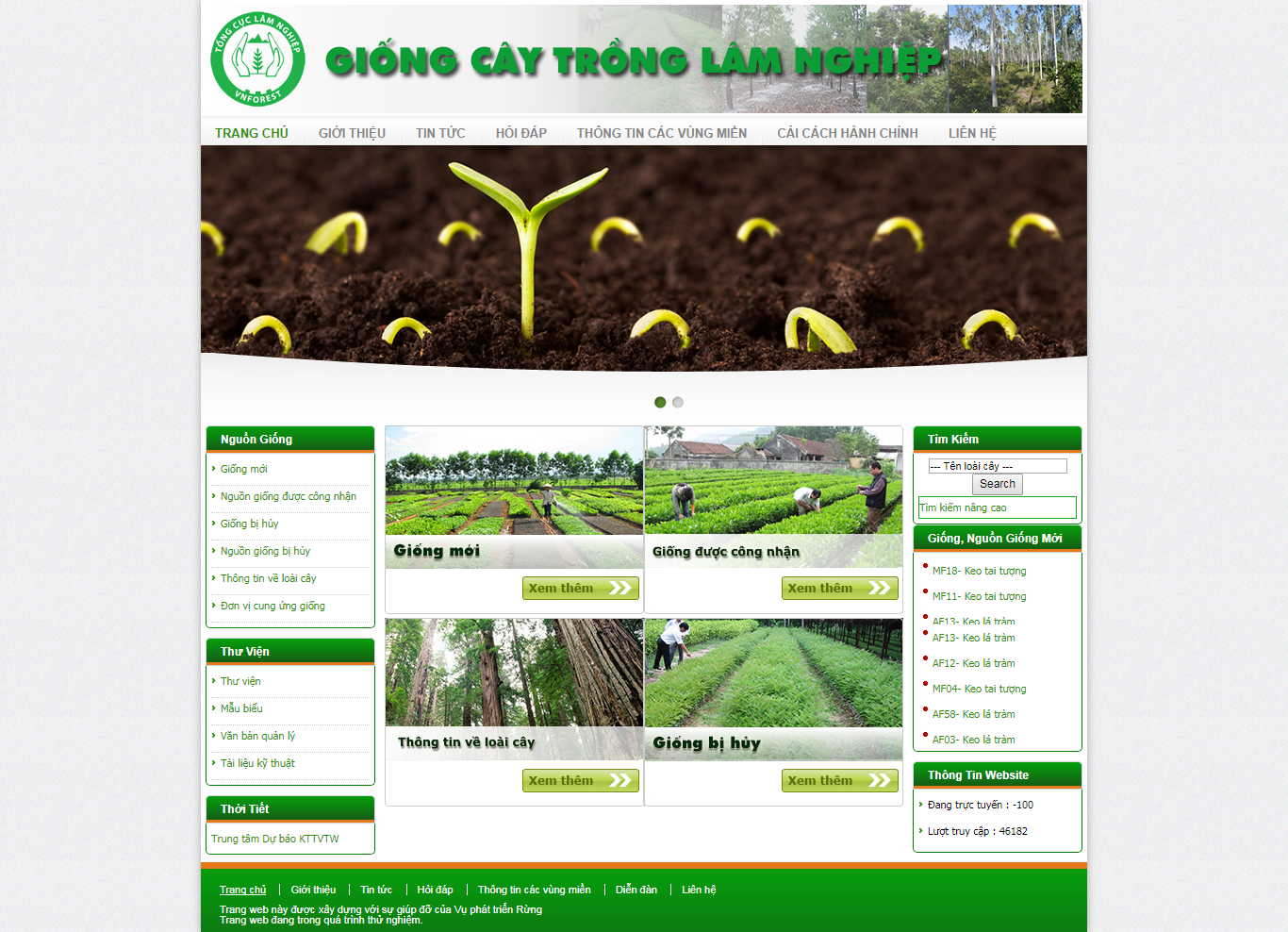 Thiết Kế Web Nông Lâm Nghiệp Giống Cây Trồng đẹp SEO tốt