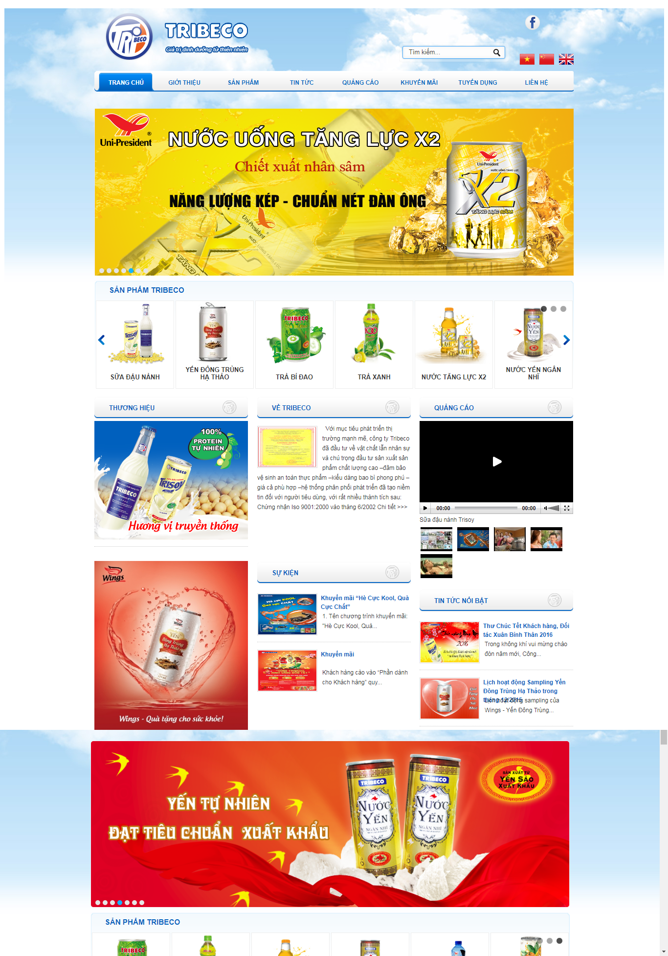 Thiết Kế Web Bia Nước Giải Khát Tribeco đẹp, chuyên nghiệp chuẩn SEO