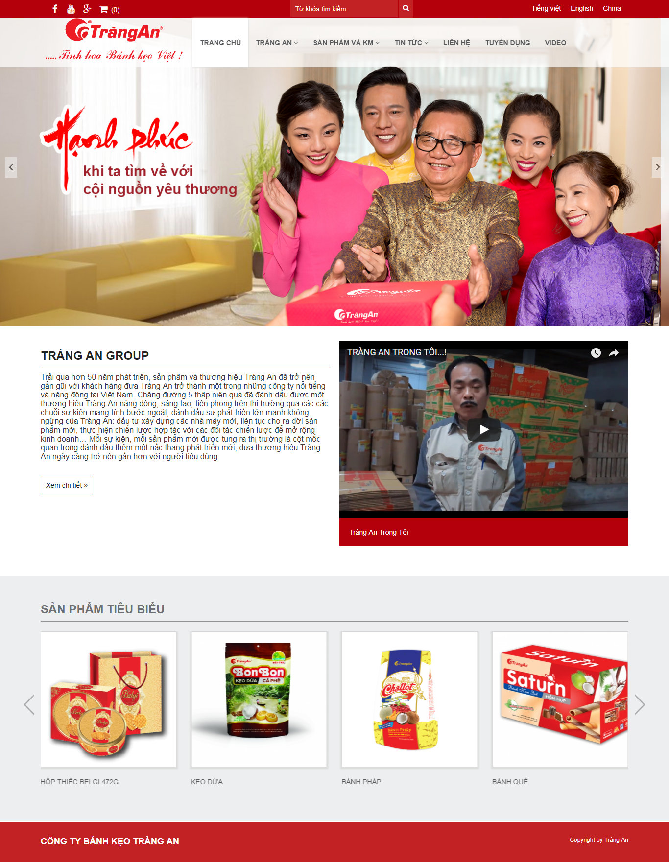 Thiết Kế Web Bán Bánh Kẹo Tràng An đẹp, chuyên nghiệp chuẩn SEO