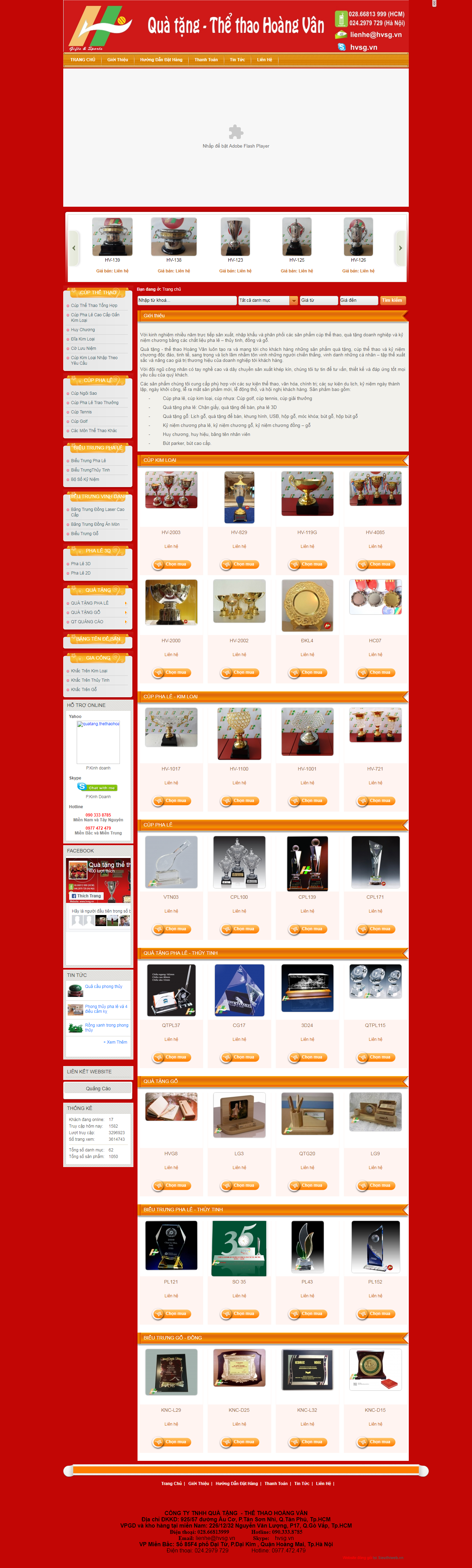 Thiết Kế Web Vật Phẩm Quà Tặng Hoàng Vân đẹp SEO nhanh hiệu quả