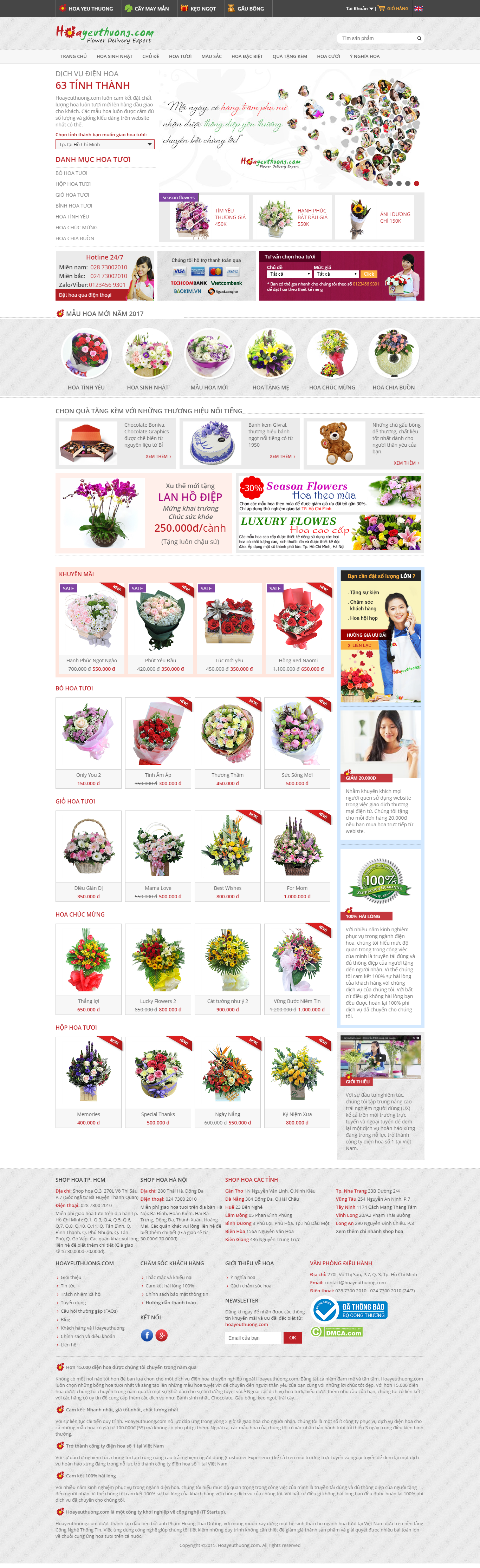 Thiết Kế Web Vật Phẩm Quà Tặng Hoa Yêu Thương đẹp SEO tốt