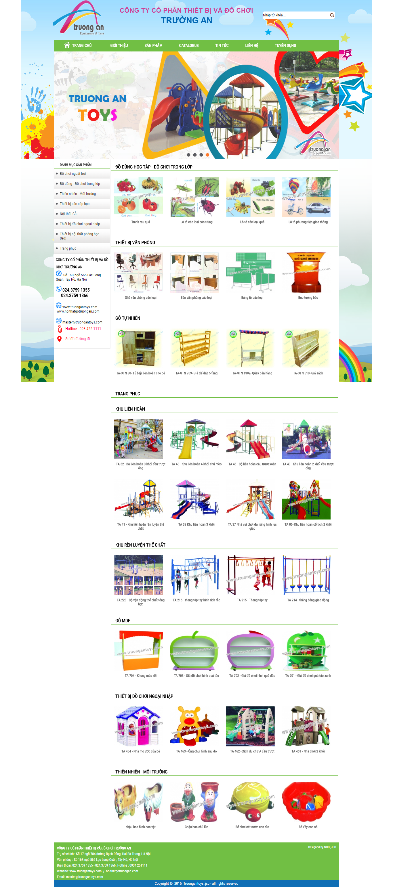 Thiết Kế Web Bán Đồ Chơi Trẻ Em Trường An đẹp SEO tốt