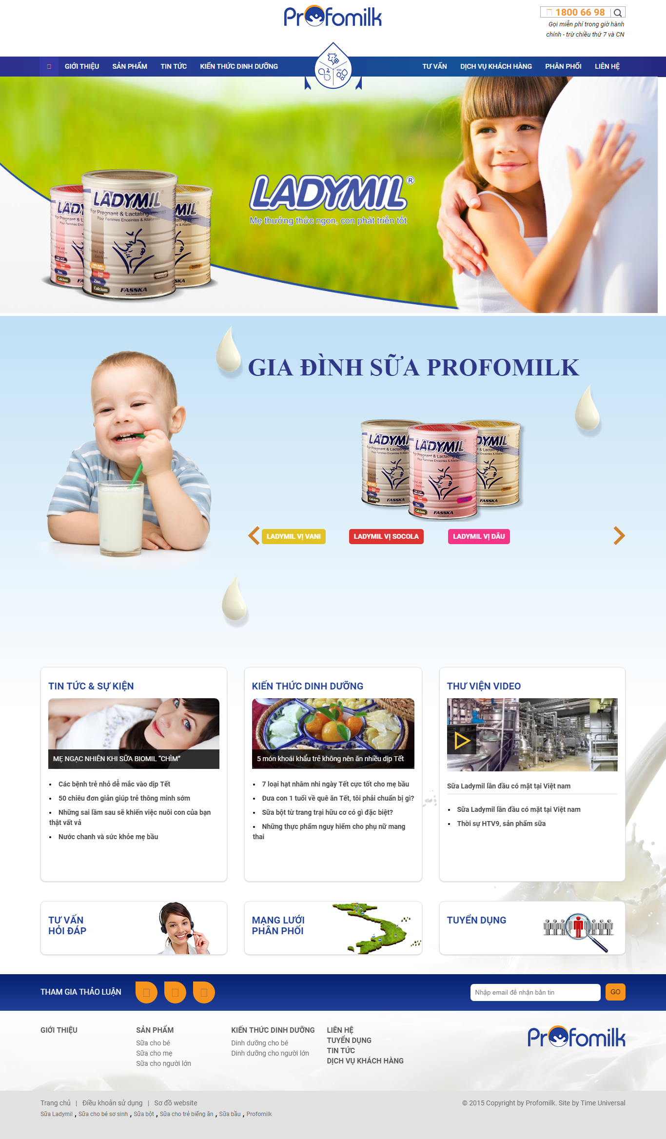 Thiết Kế Web Bán Sữa ProfoMilk đẹp, chuyên nghiệp chuẩn SEO