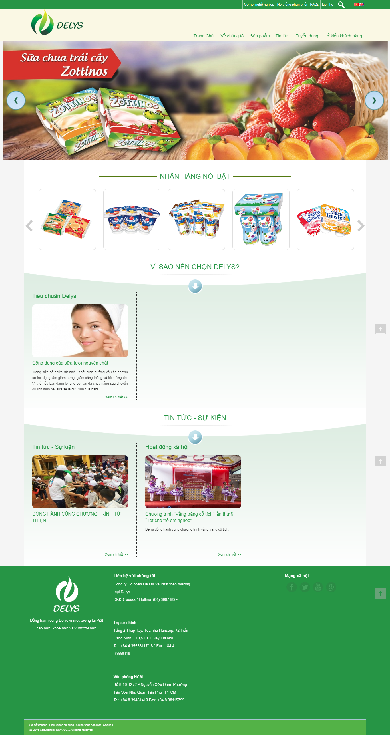 Thiết Kế Web Bán Sữa Delys đẹp, chuyên nghiệp chuẩn SEO