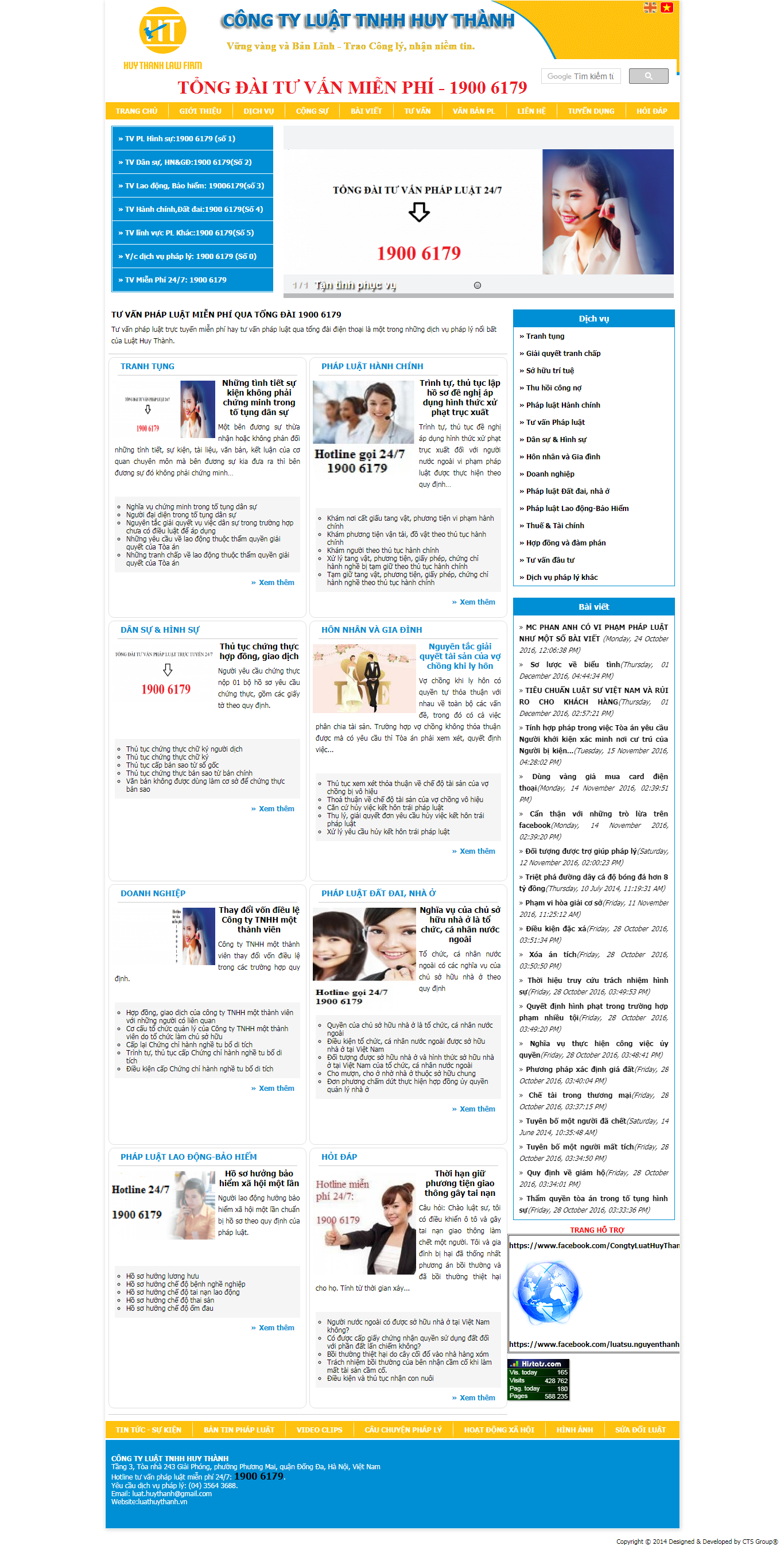 Thiết Kế Web Luật Công Ty Luật Huy Thành đẹp SEO nhanh hiệu quả