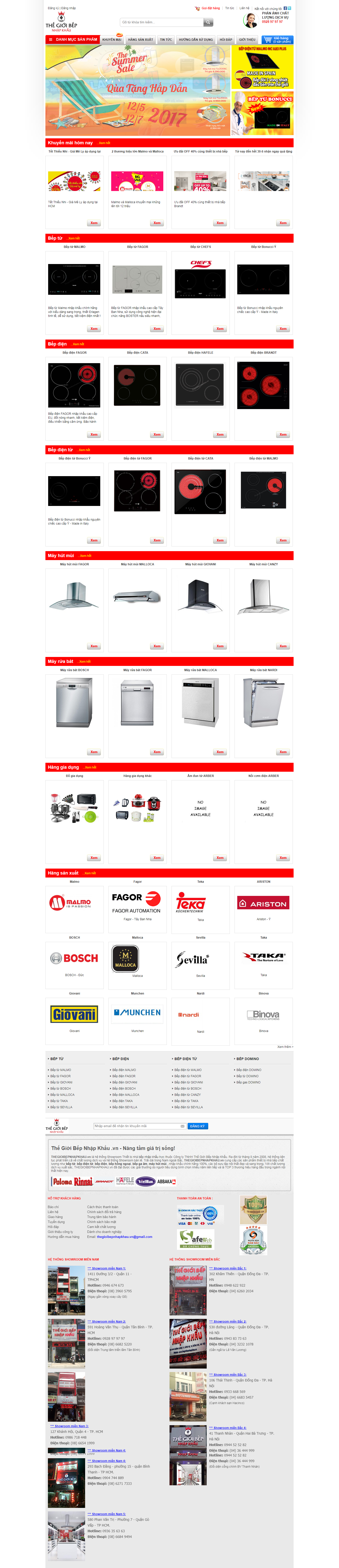Thiết Kế Web Bán Bếp Từ Thế Giới Bếp Nhập Khẩu