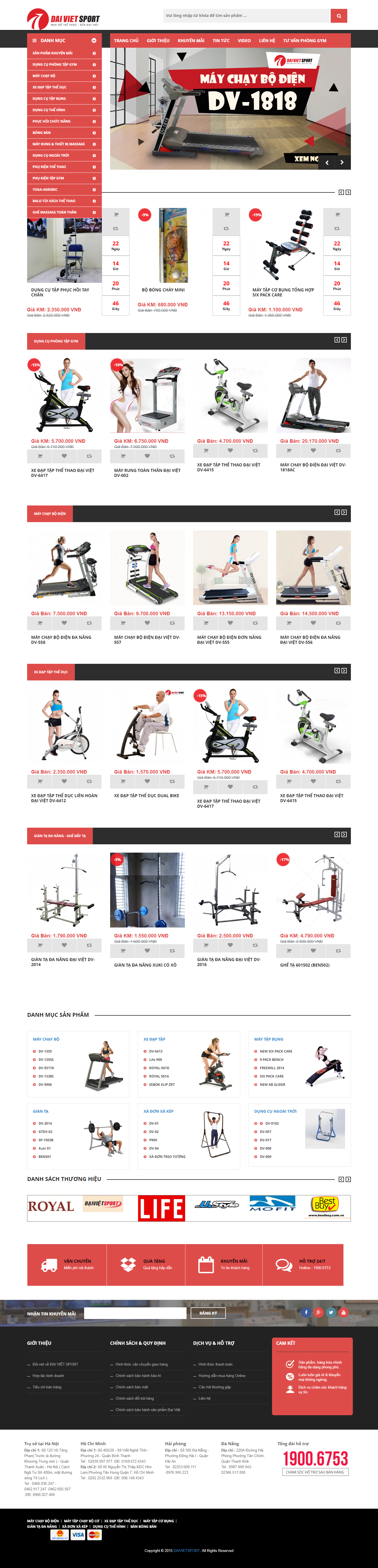 Thiết Kế Web Bán Đồ Thể Thao DaiVietSport đẹp SEO nhanh hiệu quả