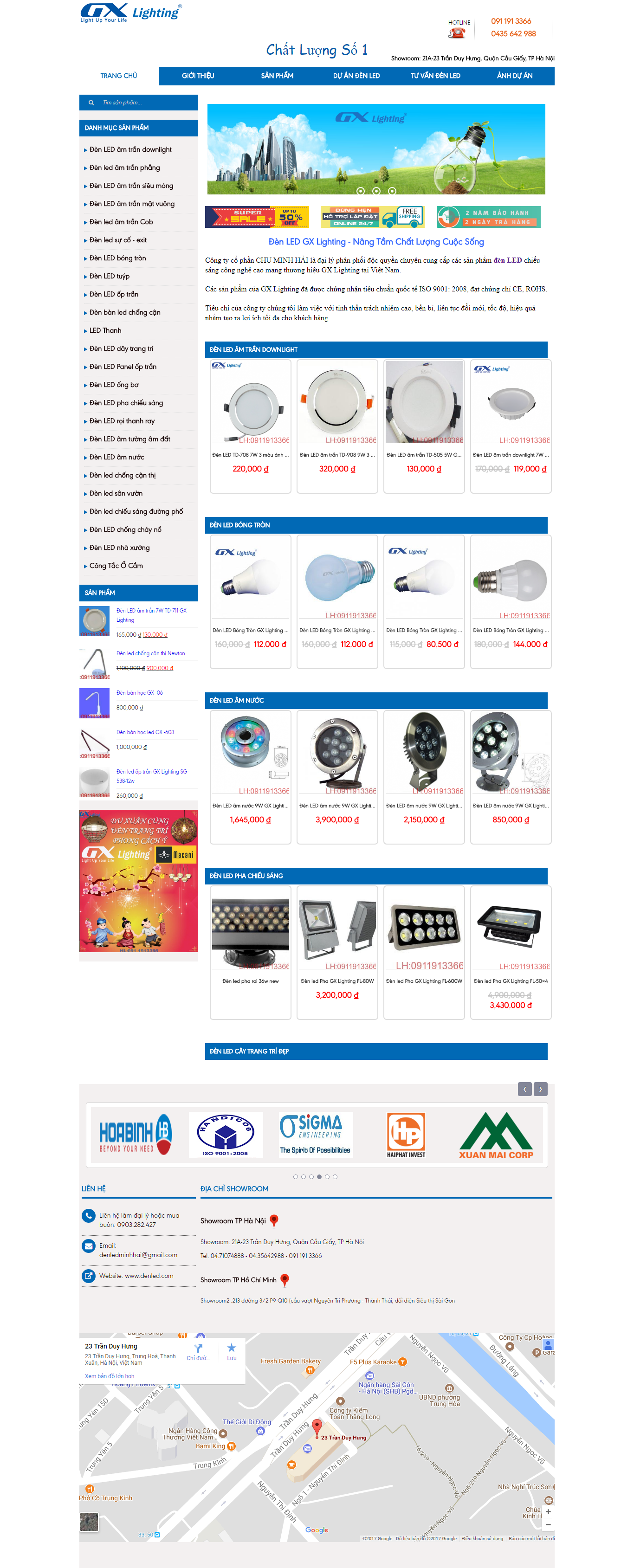 Thiết Kế Web Bán Bóng Đèn Led Lighting đẹp, chuyên nghiệp chuẩn SEO