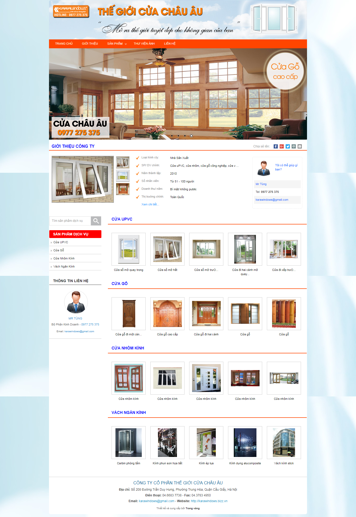 Thiết Kế Web Bán Cửa KaraWindows đẹp, chuyên nghiệp chuẩn SEO