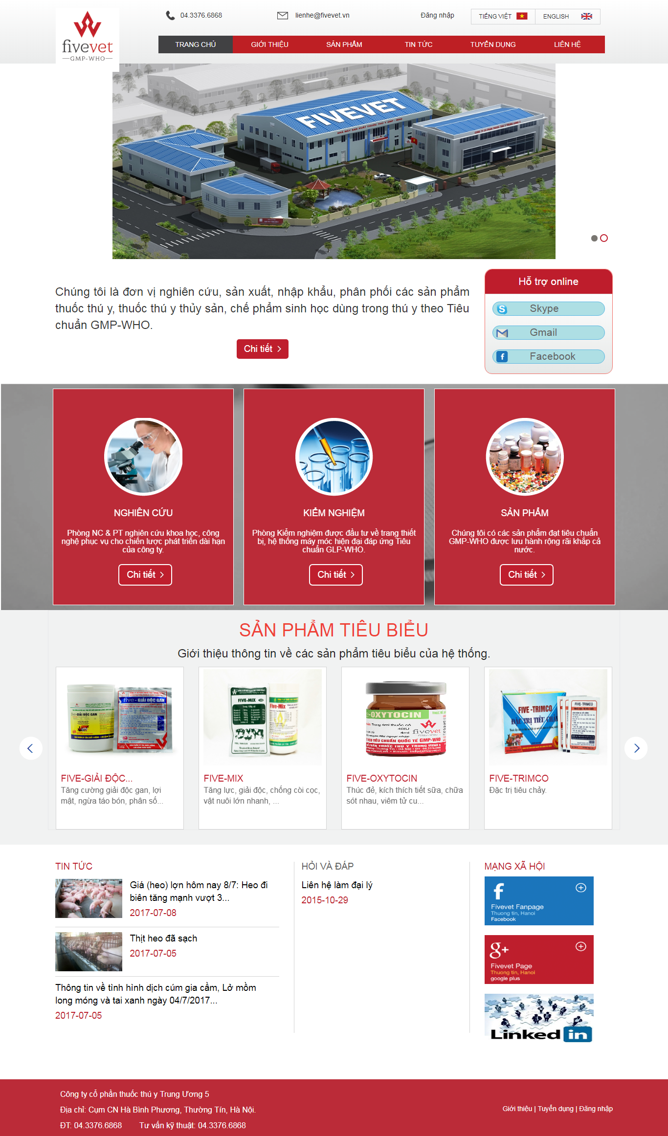 Thiết Kế Web Dịch Vụ Thú Y FiveVet đẹp, chuyên nghiệp chuẩn SEO