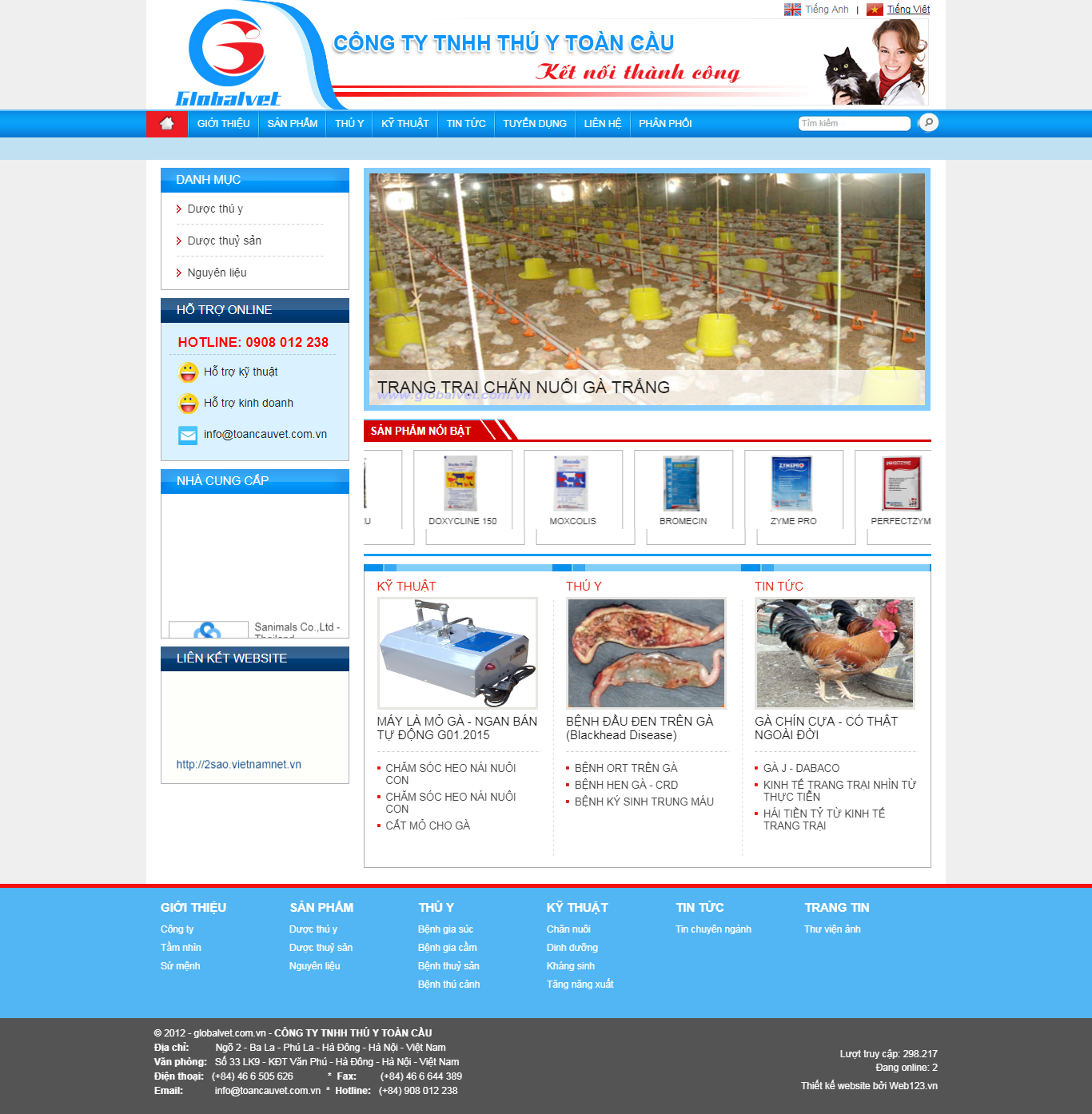 Thiết Kế Web Dịch Vụ Thú Y Globalvet đẹp, chuyên nghiệp chuẩn SEO