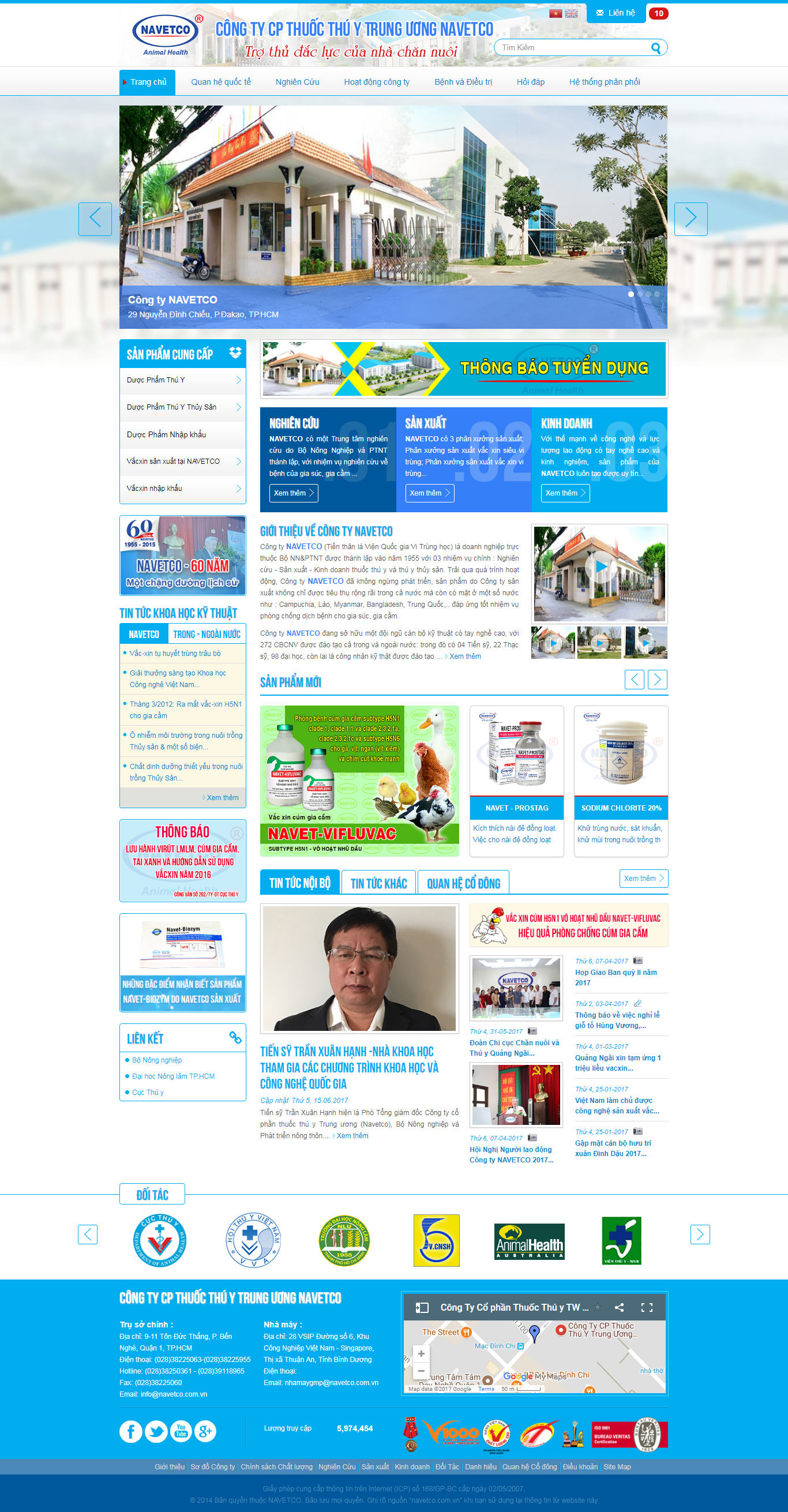 Thiết Kế Web Dịch Vụ Thú Y Navetco đẹp, chuyên nghiệp chuẩn SEO