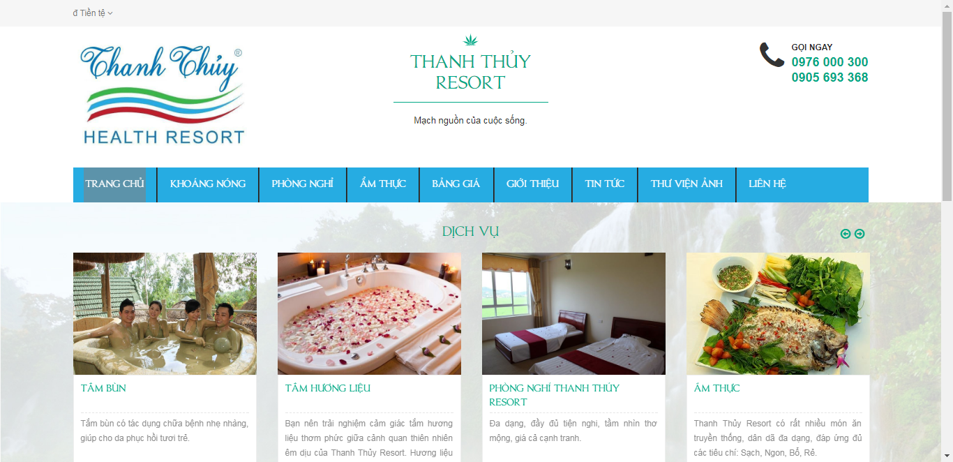 Thiết Kế Web Du Lịch khoáng Nóng Thanh Thủy đẹp SEO nhanh hiệu quả