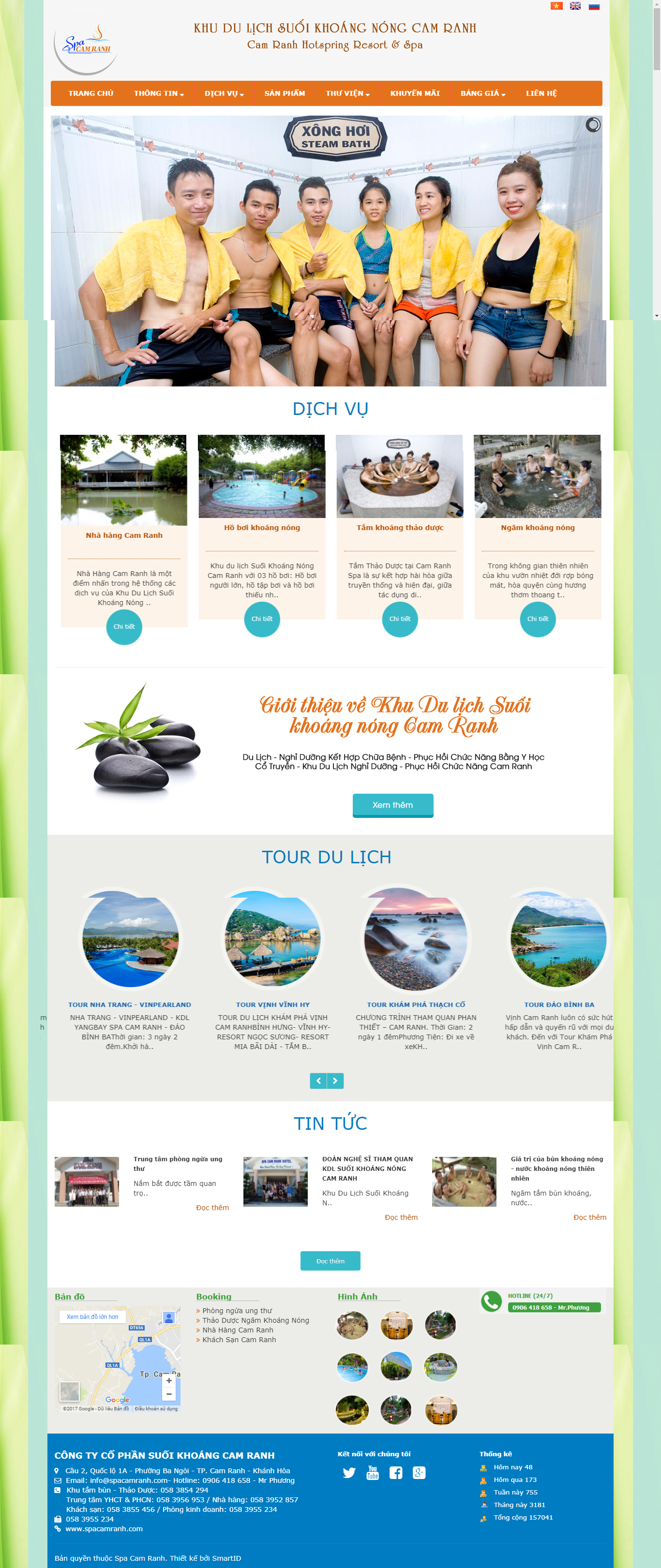Thiết Kế Web Du Lịch khoáng Nóng Spa Cam Ranh đẹp SEO nhanh hiệu quả