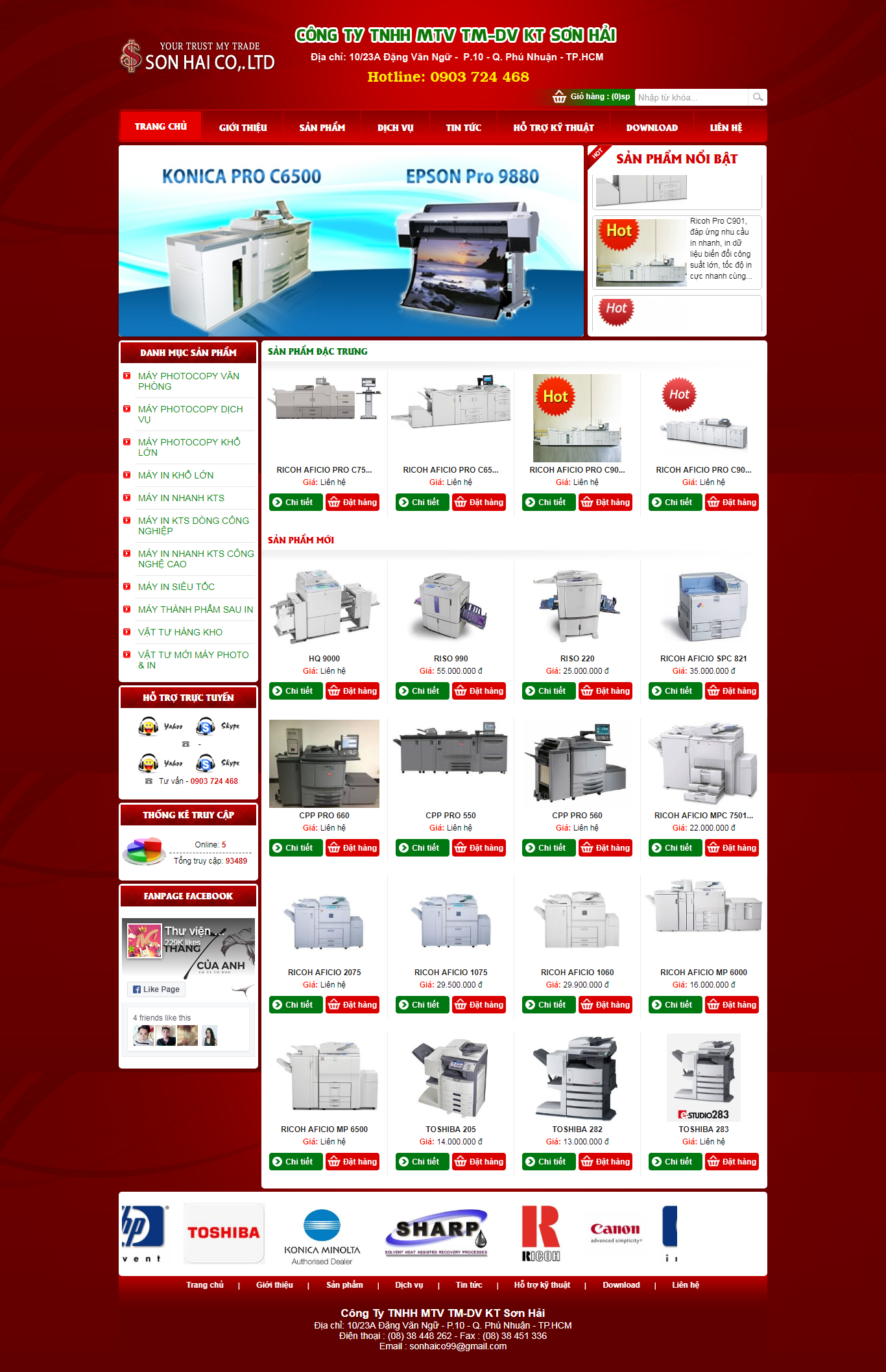 Thiết Kế Web Bán Máy In Máy PhoToCopy Sơn Hải đẹp SEO tốt