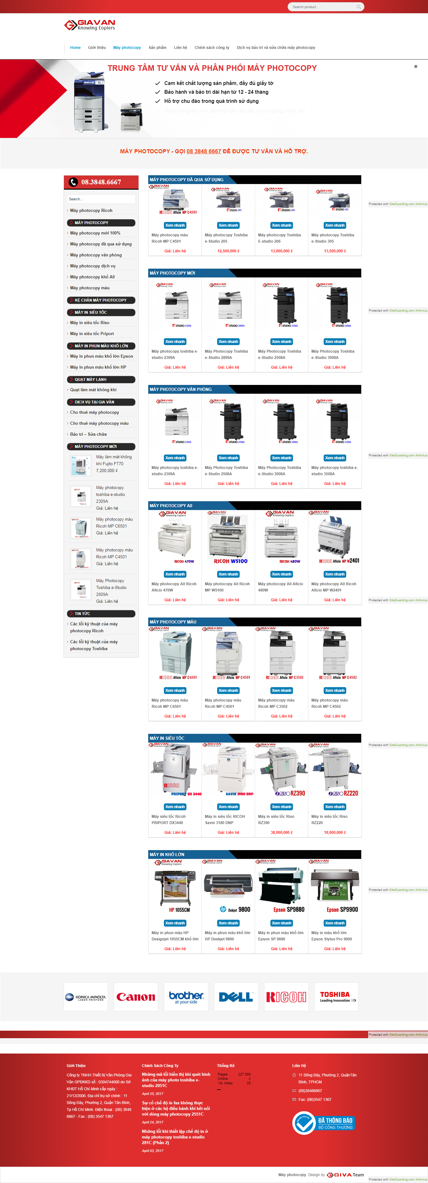 Thiết Kế Web Bán Máy In Máy PhoToCopy Gia Văn đẹp SEO nhanh hiệu quả
