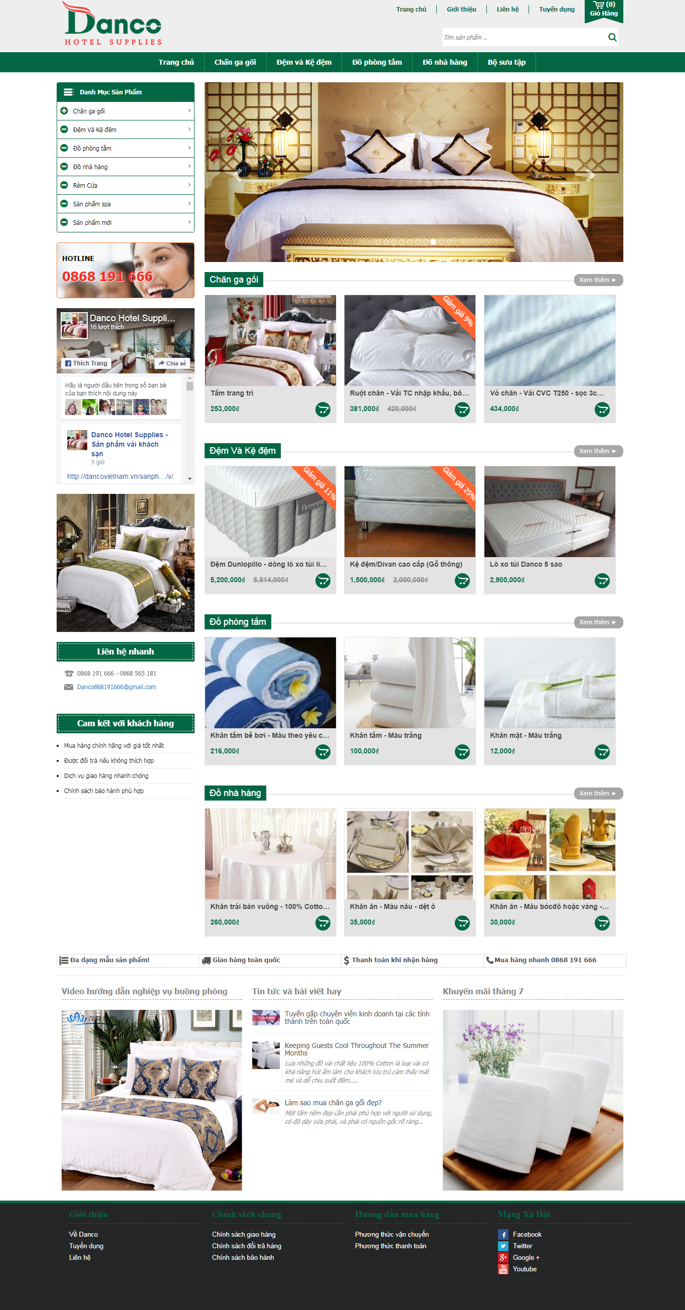 Thiết Kế Web Bán Chăn Ga Gối Đệm Danco đẹp, chuyên nghiệp chuẩn SEO