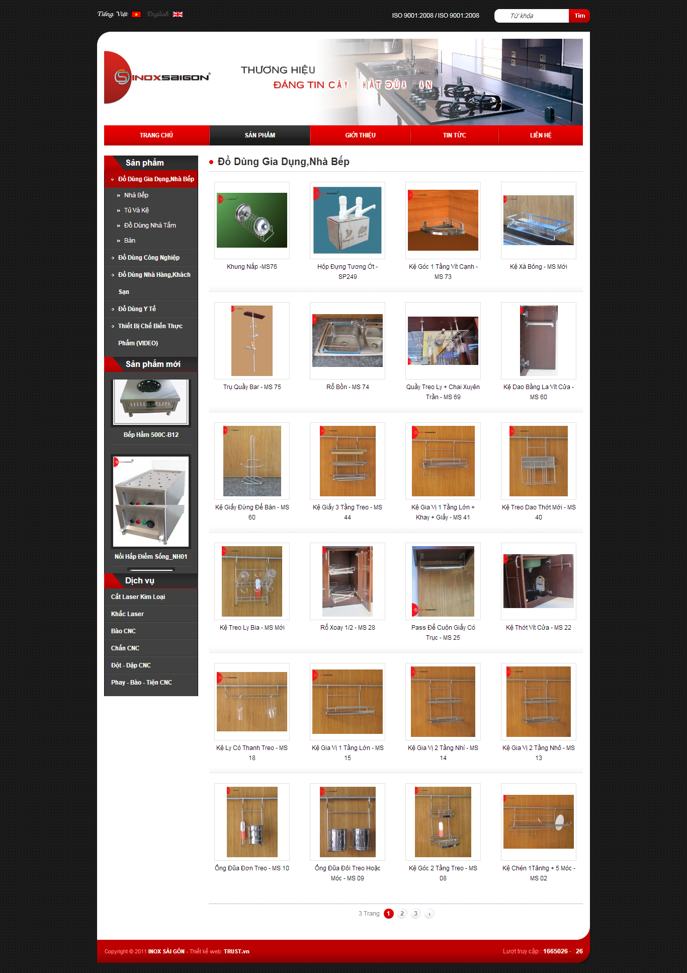 Thiết kế website đồ dùng Inox Inox Sài Gòn đẹp SEO nhanh hiệu quả