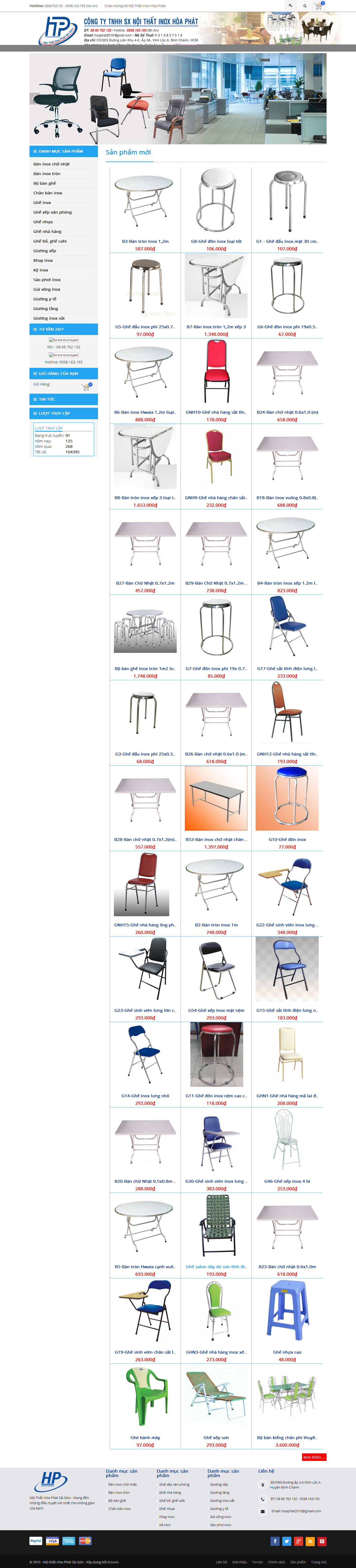 Thiết kế website đồ dùng Inox Hòa Phát đẹp, chuyên nghiệp chuẩn SEO