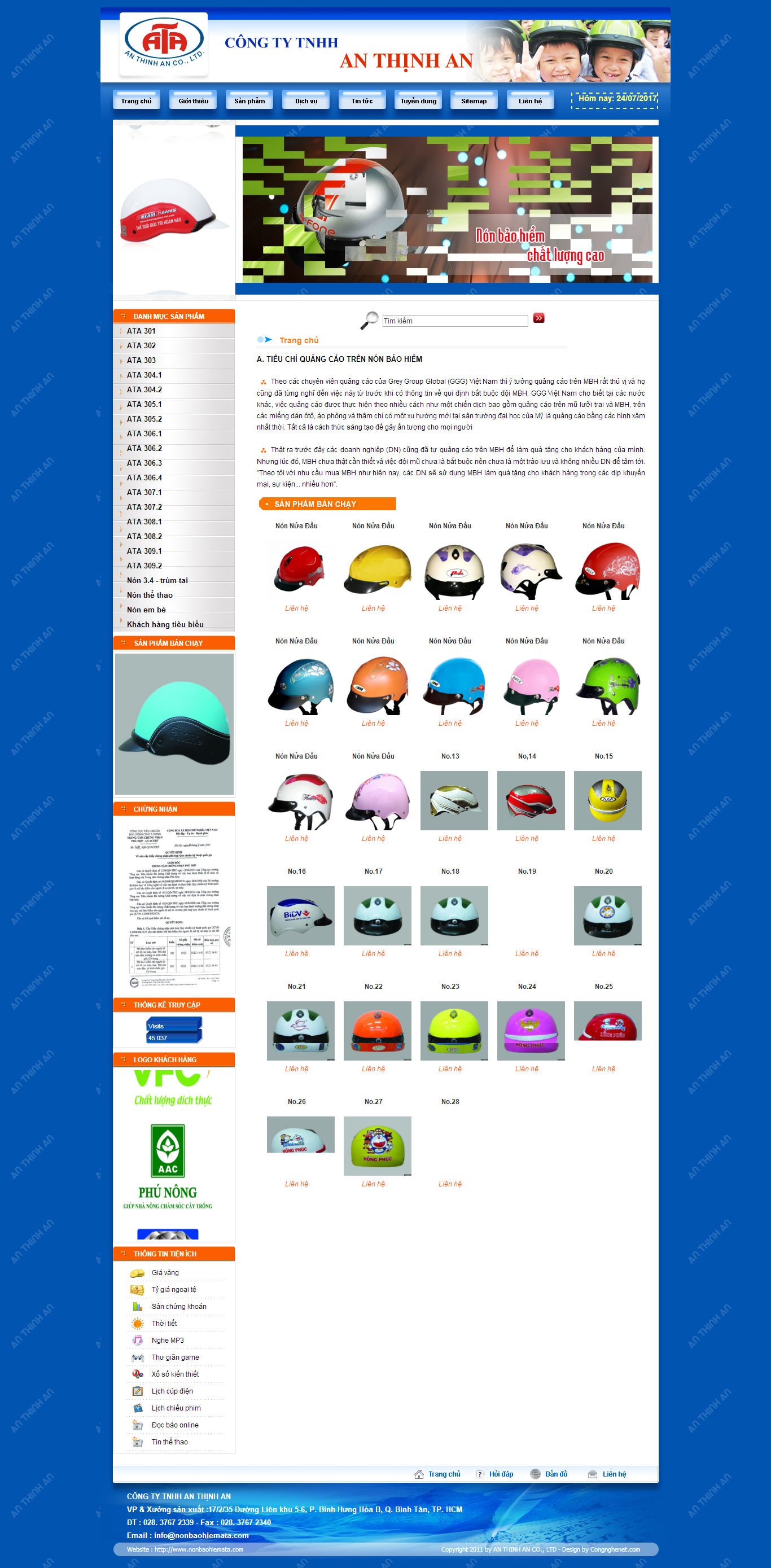 Thiết kế website mũ bảo hiểm An Thịnh An đẹp SEO nhanh hiệu quả