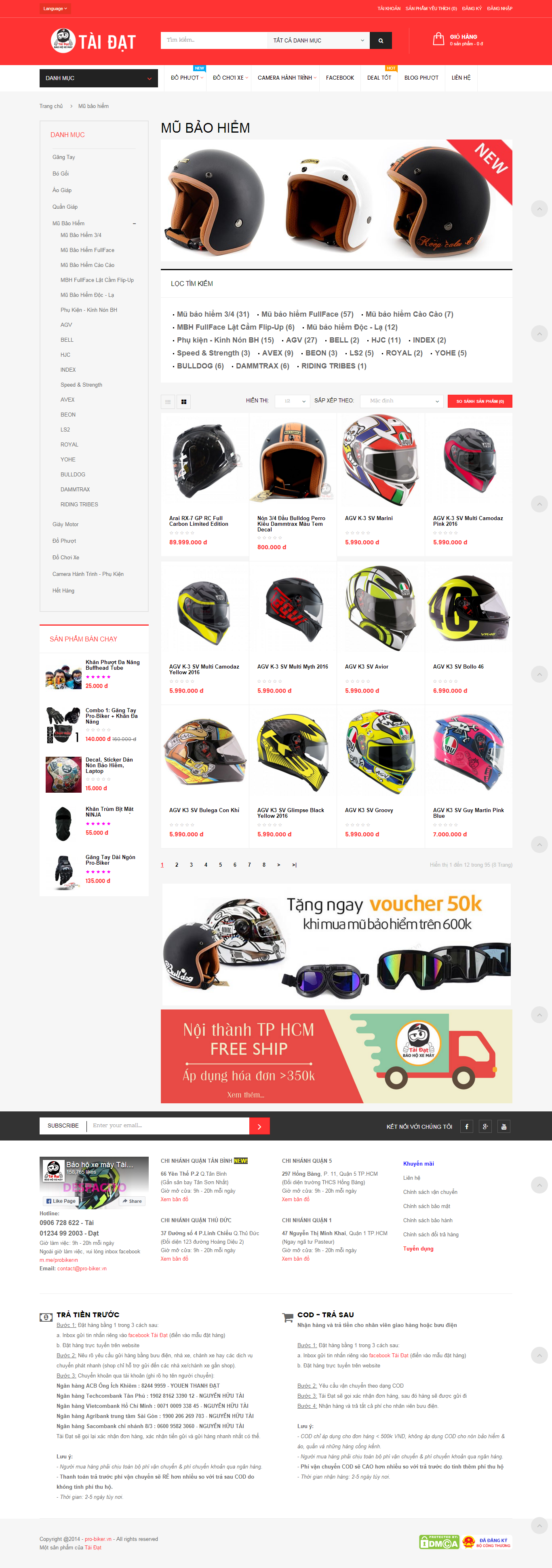 Thiết kế website mũ bảo hiểm Tài Đạt đẹp, chuyên nghiệp chuẩn SEO
