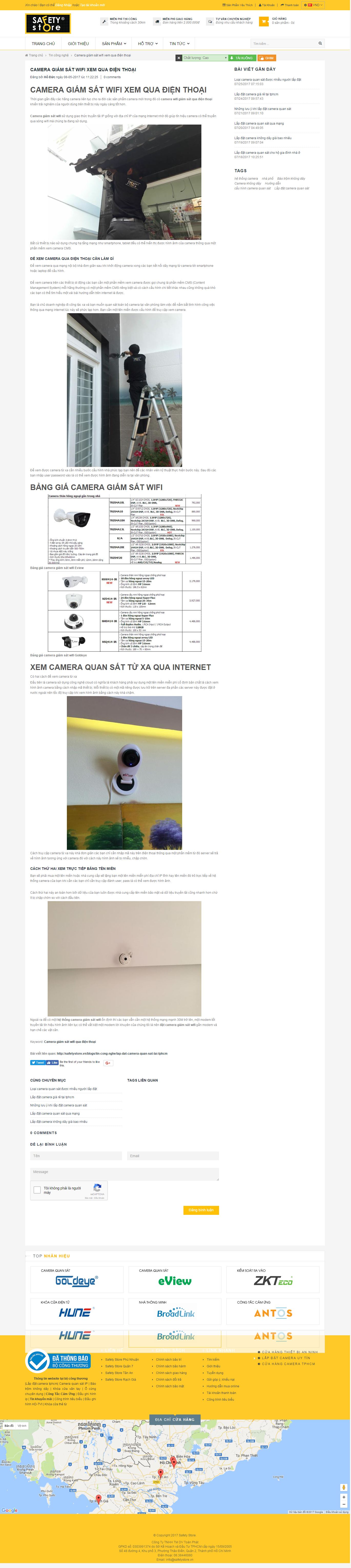 Thiết kế website camera quan sát của ToànPhát đẹp SEO nhanh hiệu quả