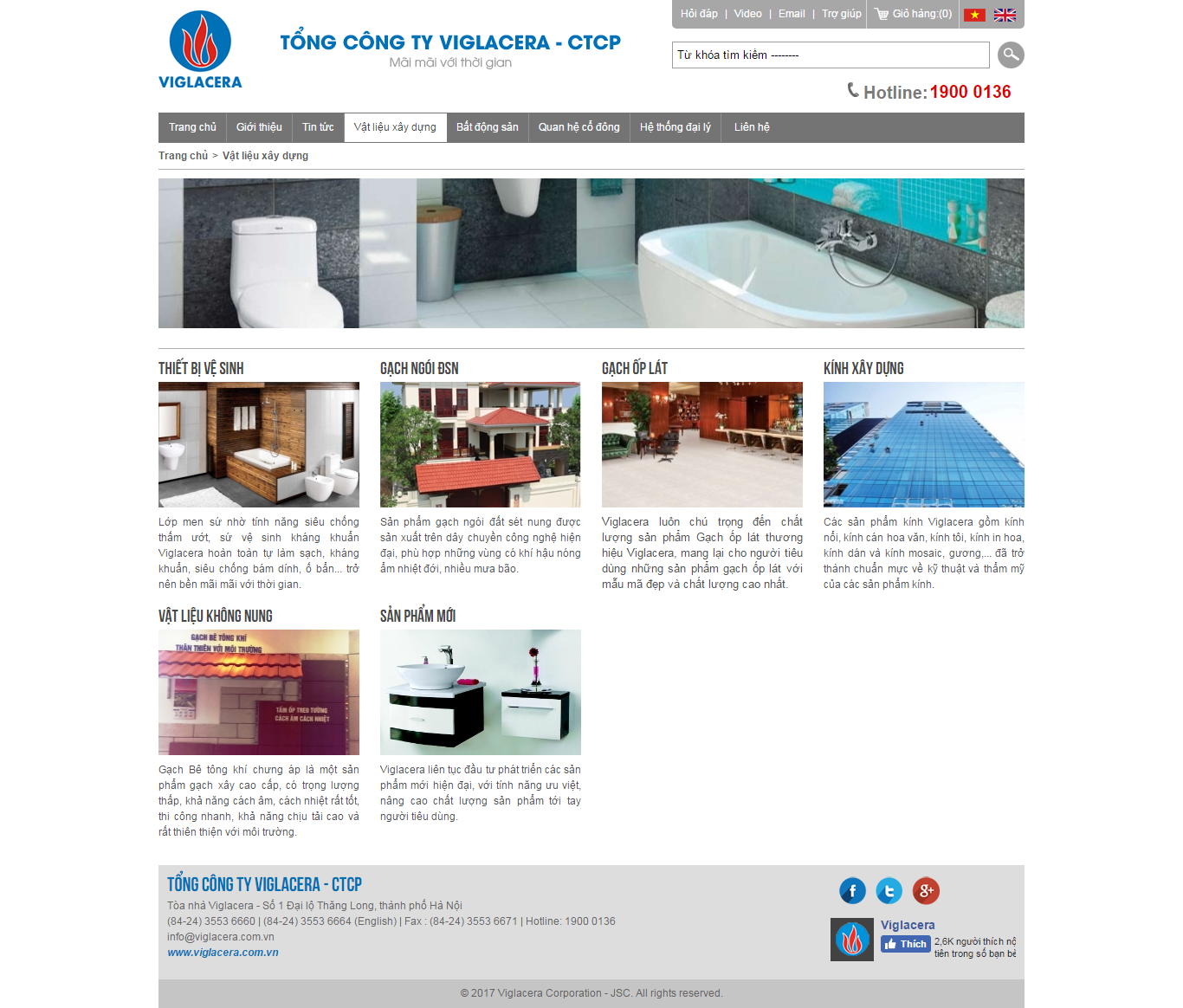 Thiết kế website vật liệu xây dựng, đồ nội thất