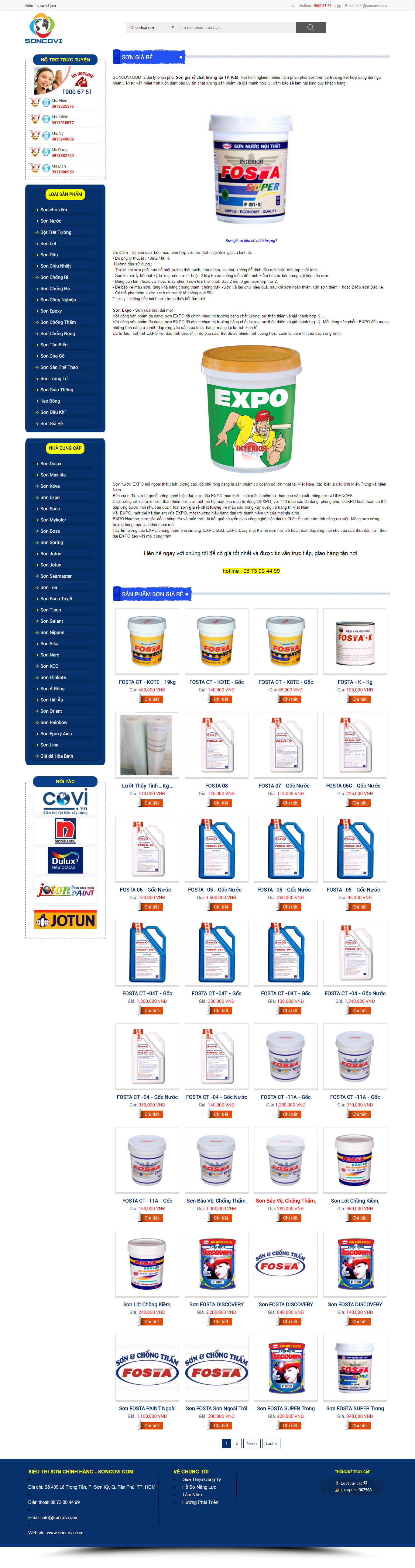 Thiết kế website các loại sơn nội thất, sơn chống thấm
