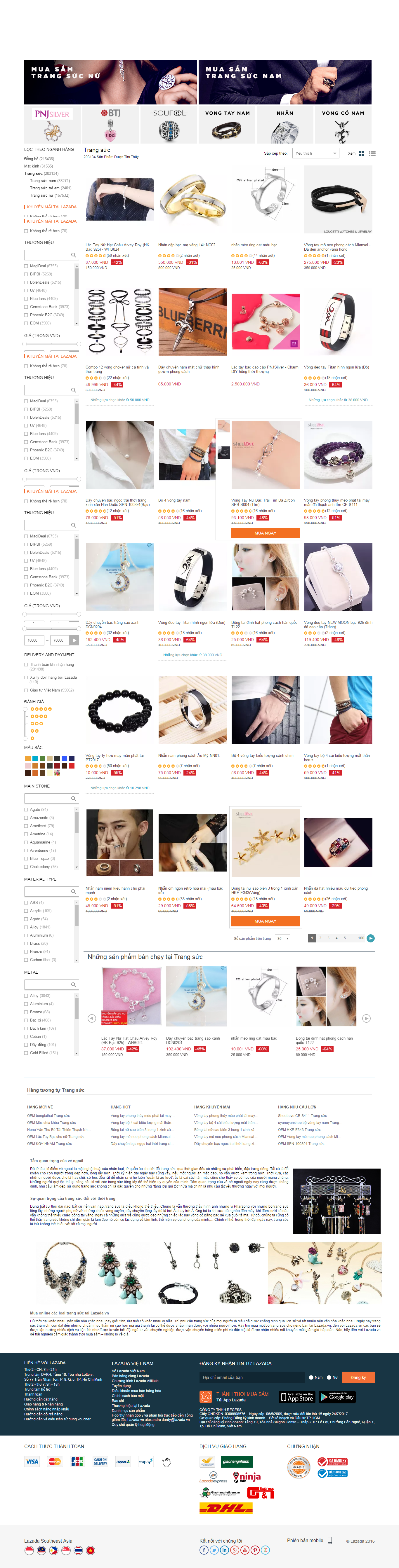 thiết kế website đồ trang sức nam, nữ với nhiều mẫu mã, chất liệu với tính thẩm mỹ cao, đẹp mắt