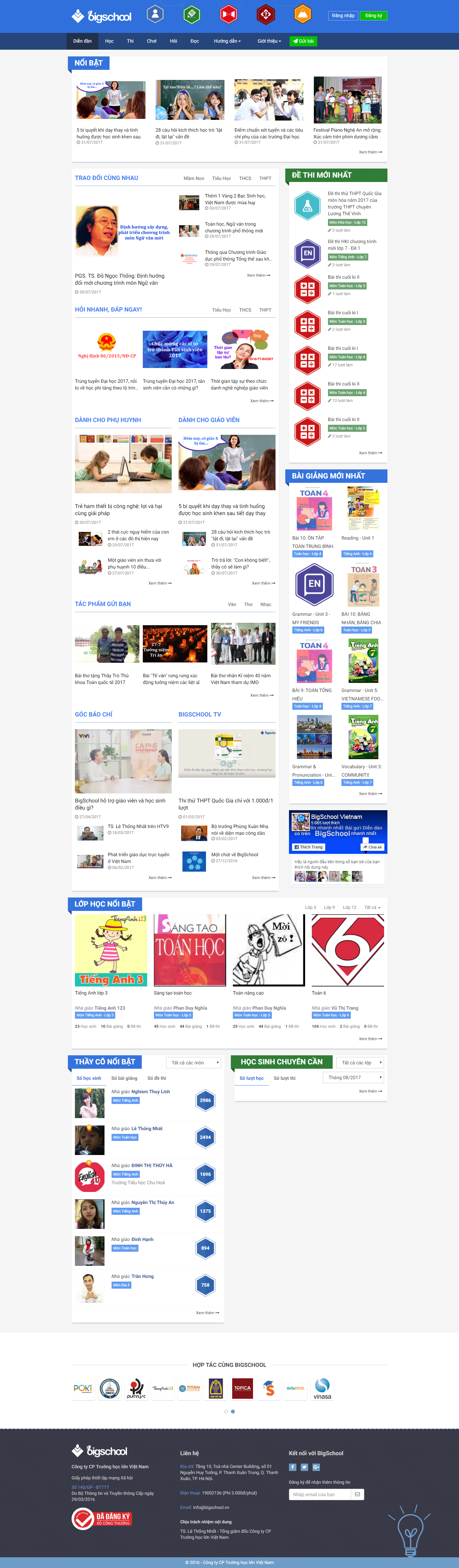 Thiết kế website diễn đàn giáo dục, dạy học, giảng dạy trực tuyến
