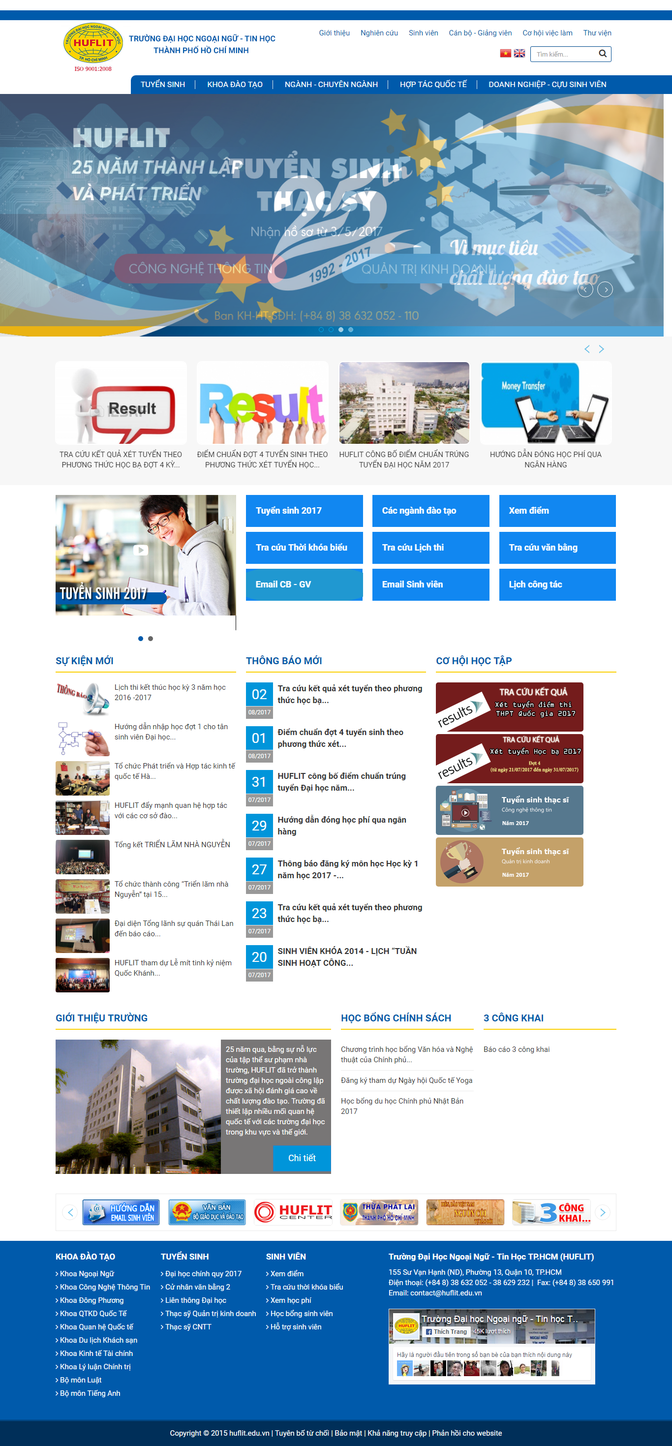 Thiết kế website tuyển sinh của trường Đại Học Ngoại Ngữ Thành Phố Hồ Chí Minh