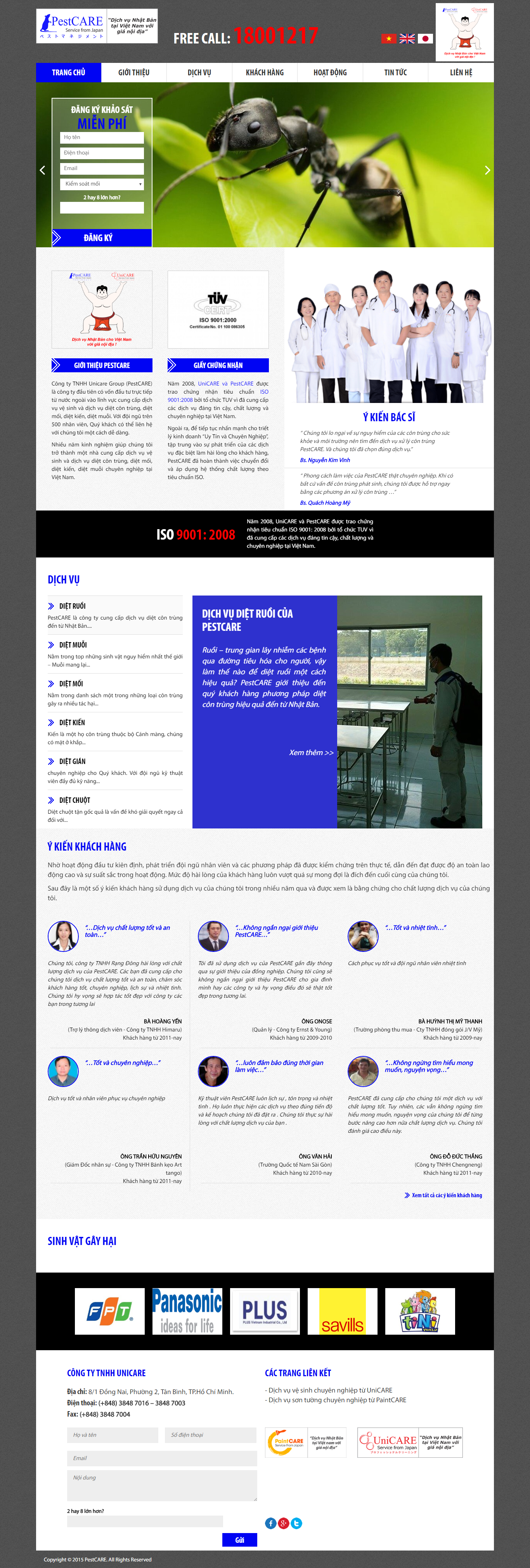 Thiết kế website dịch vụ diệt côn trùng, dịch vụ sơn tường cho ngôi nhà của bạn