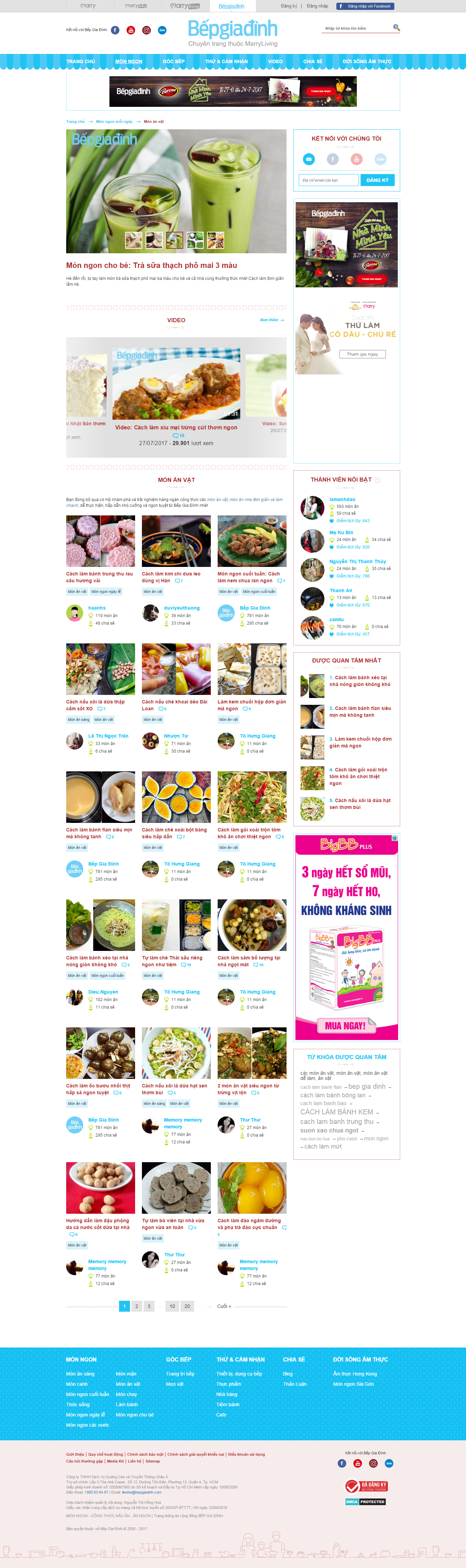 Thiết kế website đồ ăn vặt, cách làm đồ ăn vặt ngon tại nhà